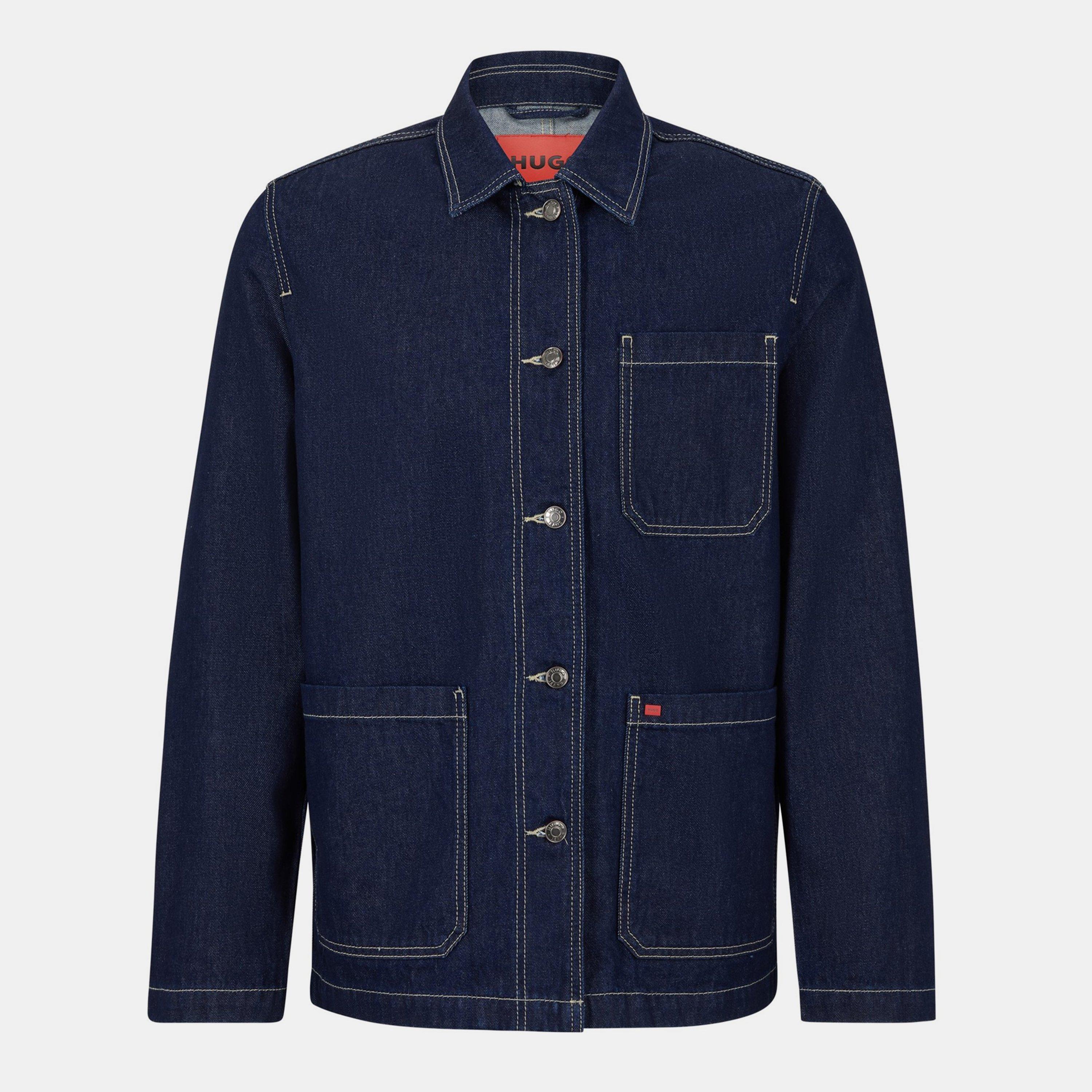 Dark Blue - Hugo - Men's Denim Jacket - 1