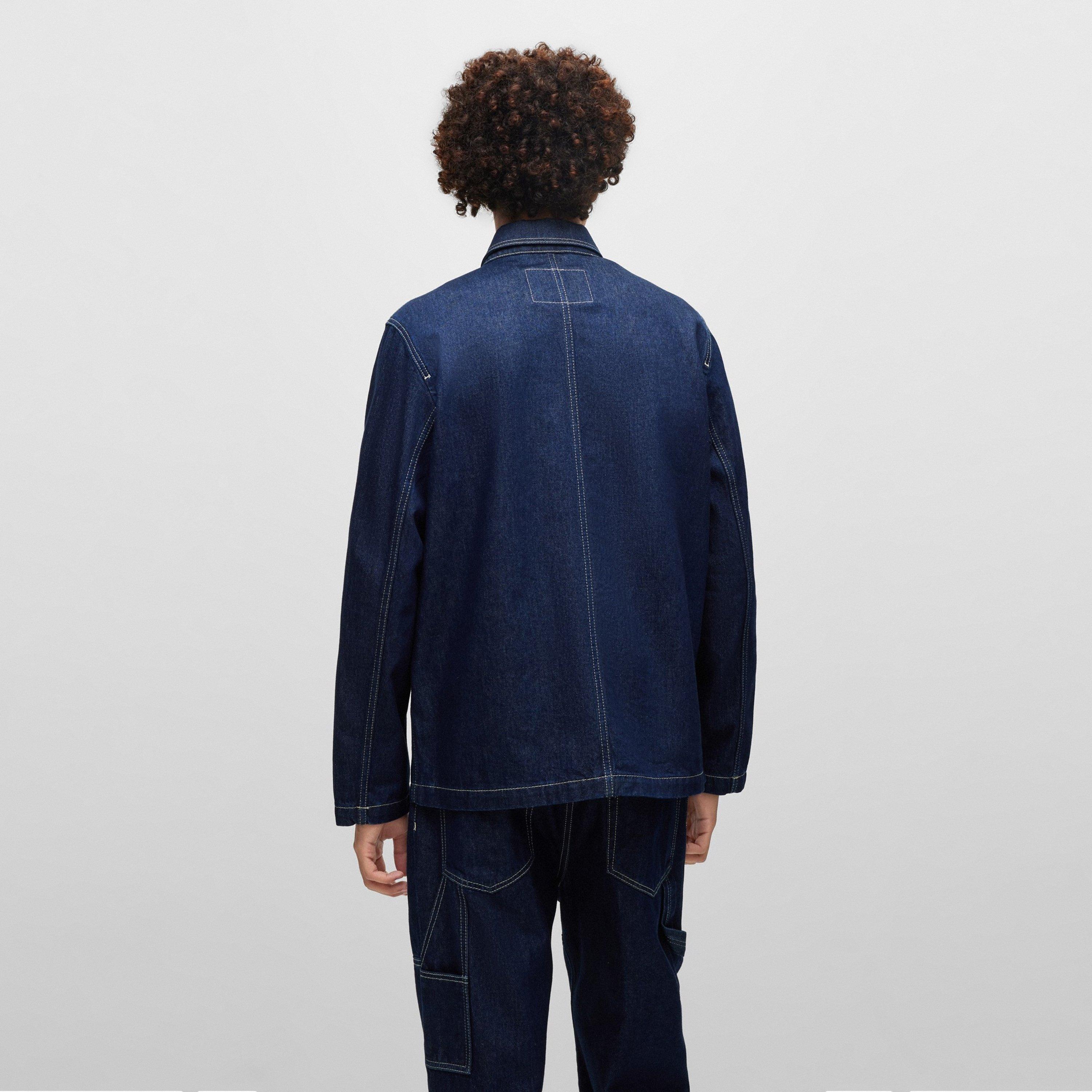 Dark Blue - Hugo - Men's Denim Jacket - 3