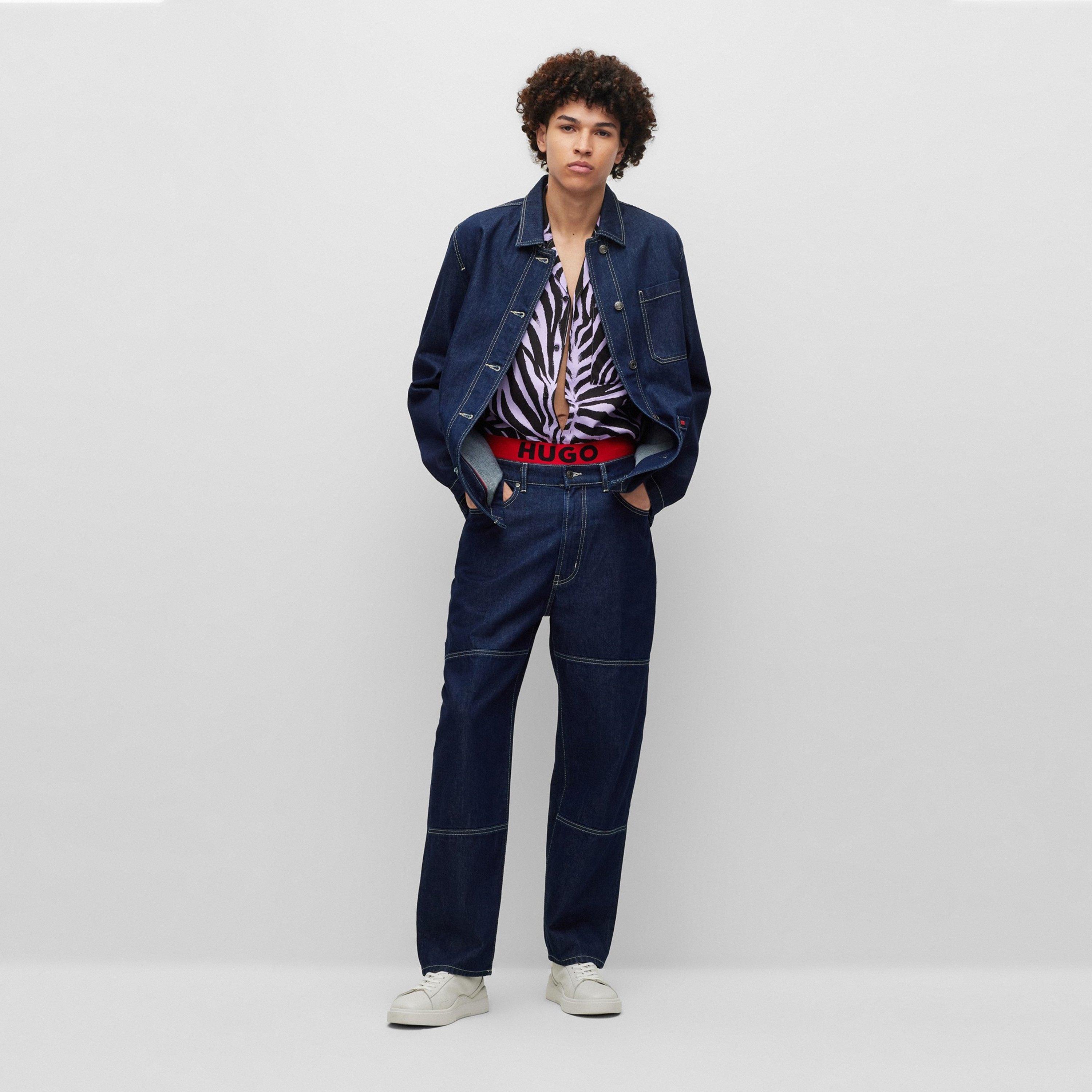 Dark Blue - Hugo - Men's Denim Jacket - 5