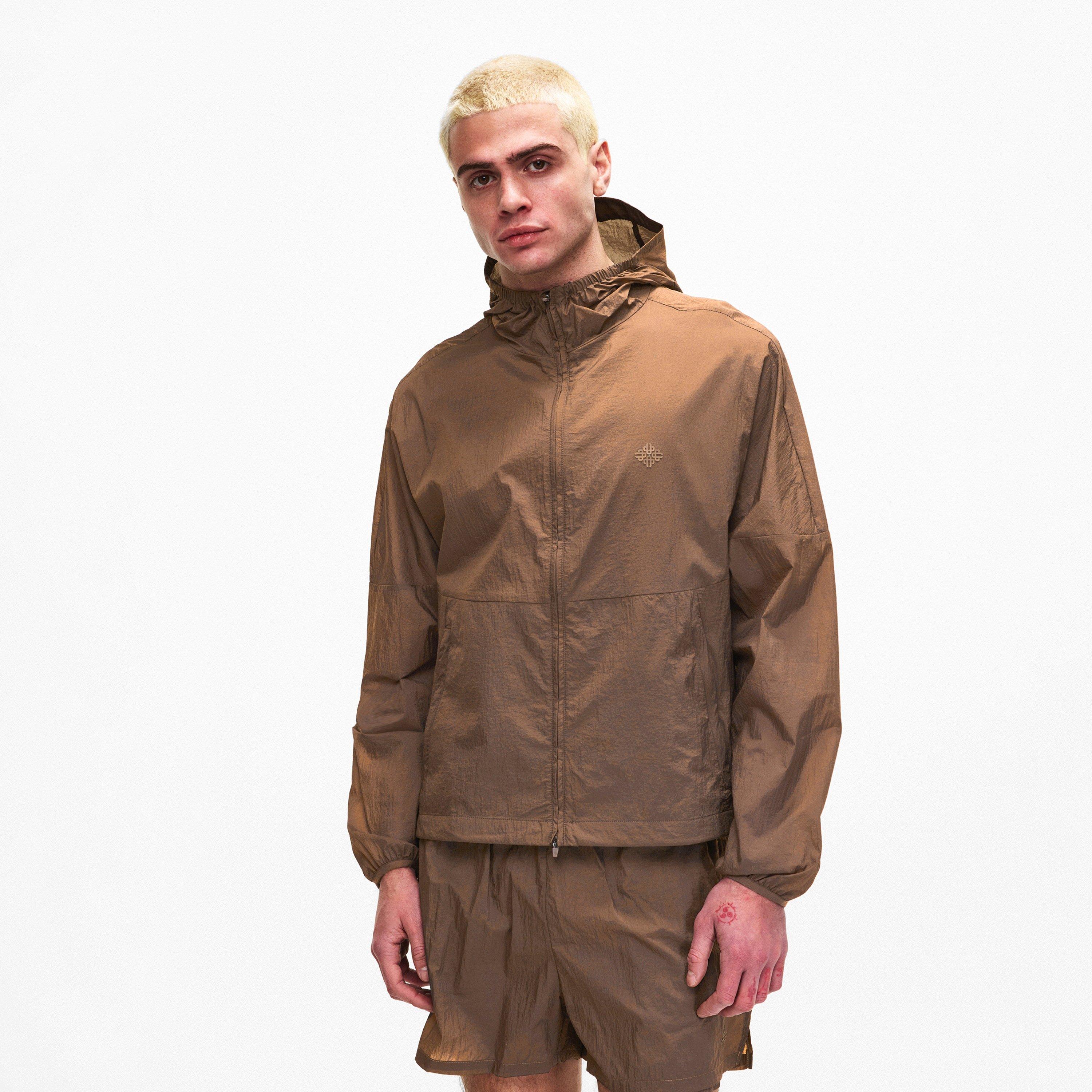 Brown - The Couture Club - Mens Transparent Windbreaker - 3