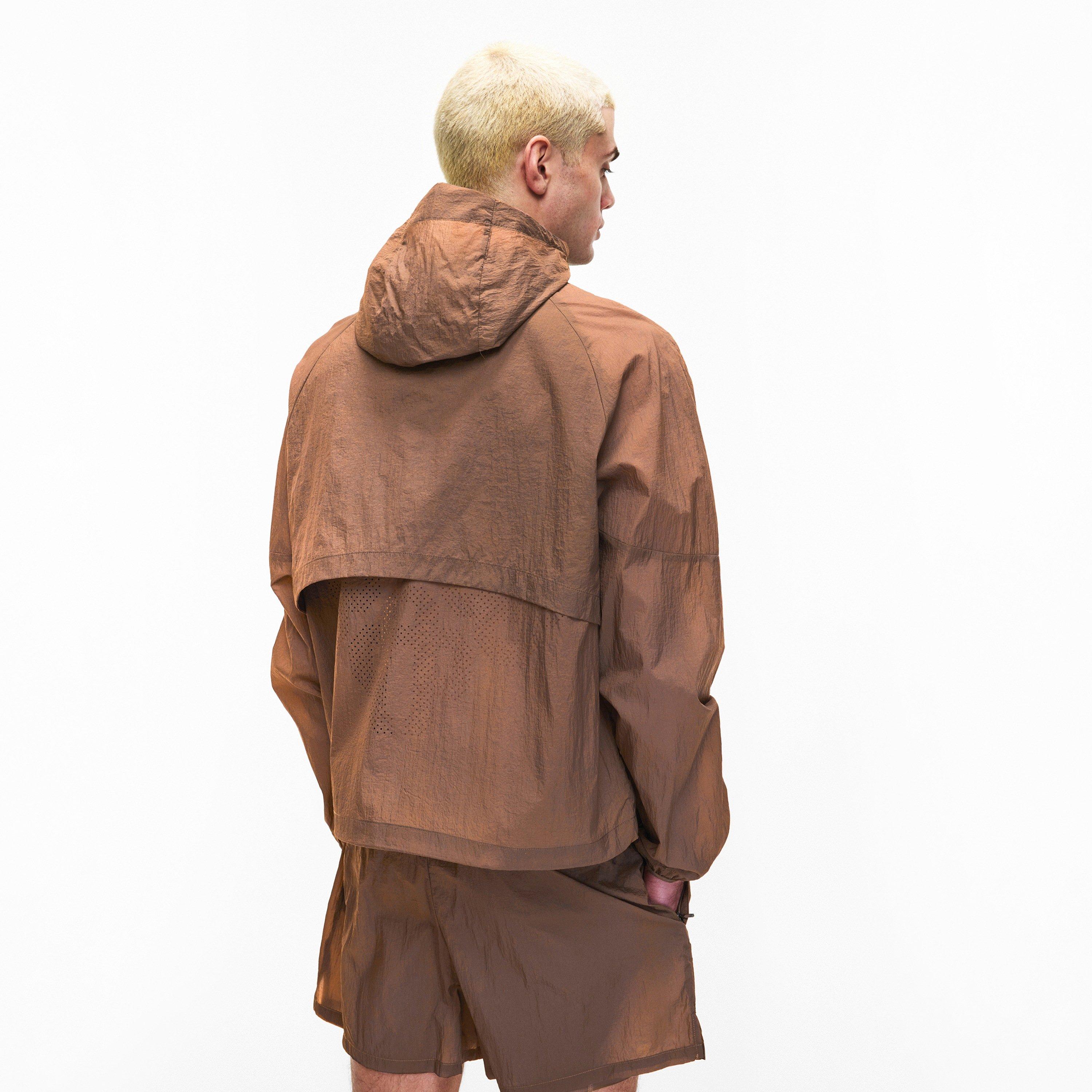 Brown - The Couture Club - Mens Transparent Windbreaker - 4