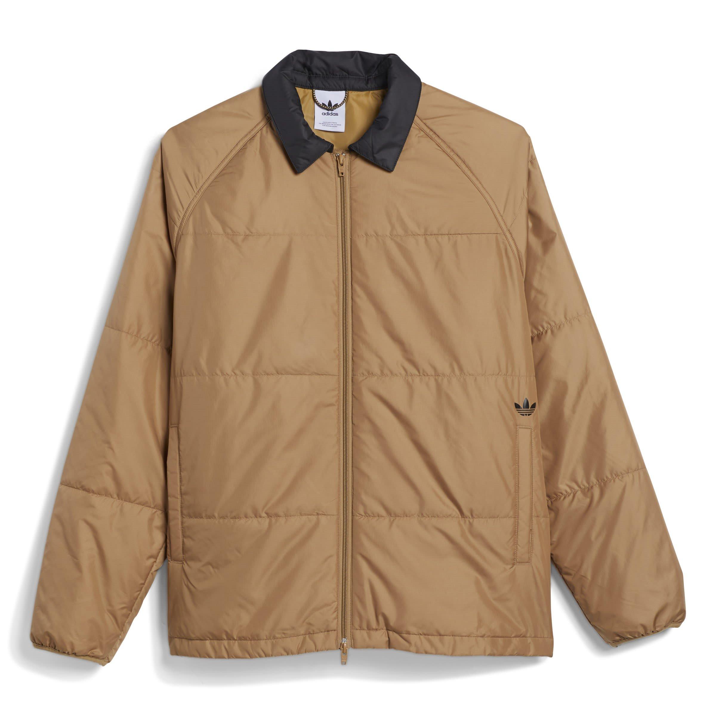 Adidas Men's Coach Quilted Jacket - Brown - XS