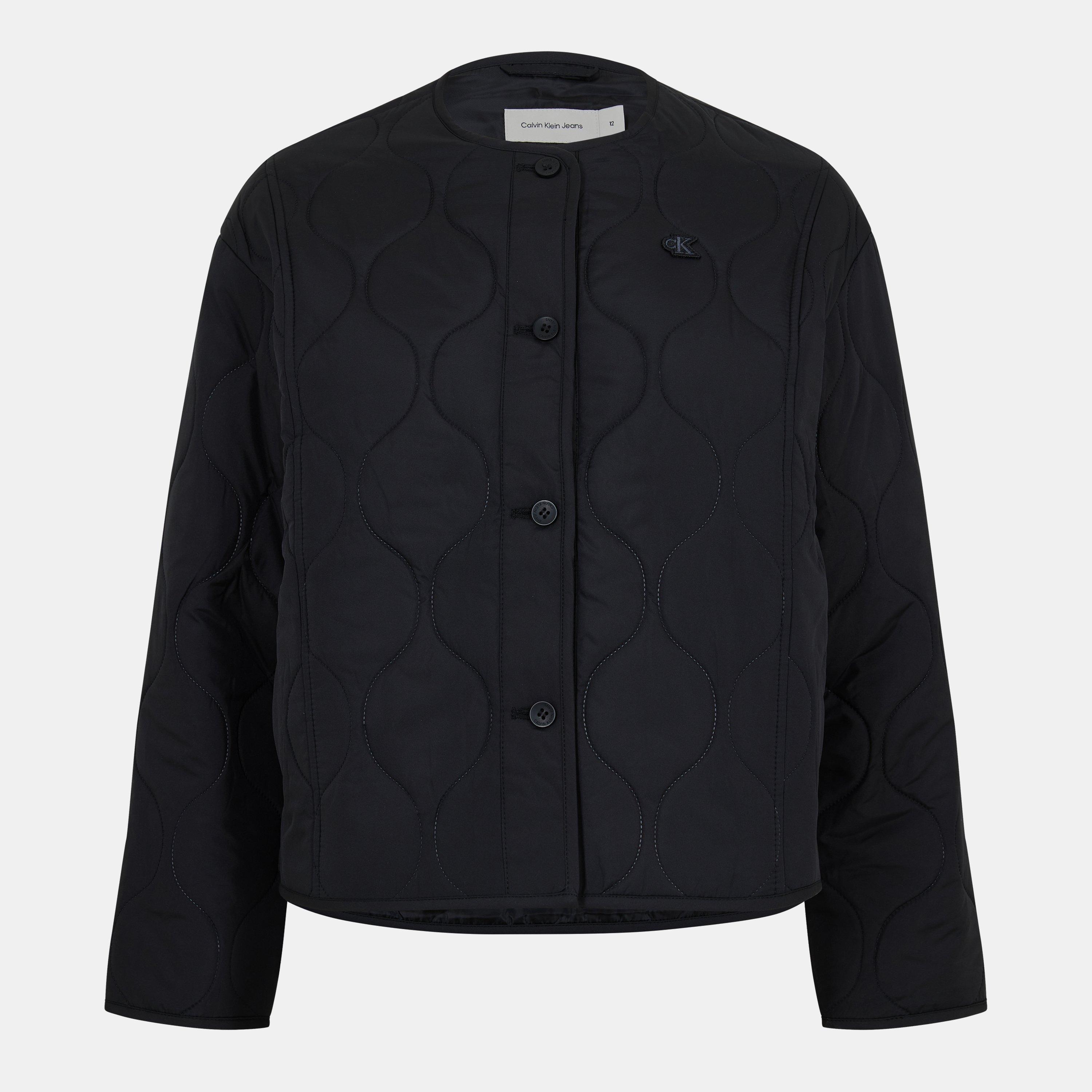 Calvin Klein Jeans Girls Kids' Quilted Jacket - Ck Black Beh - 16Y