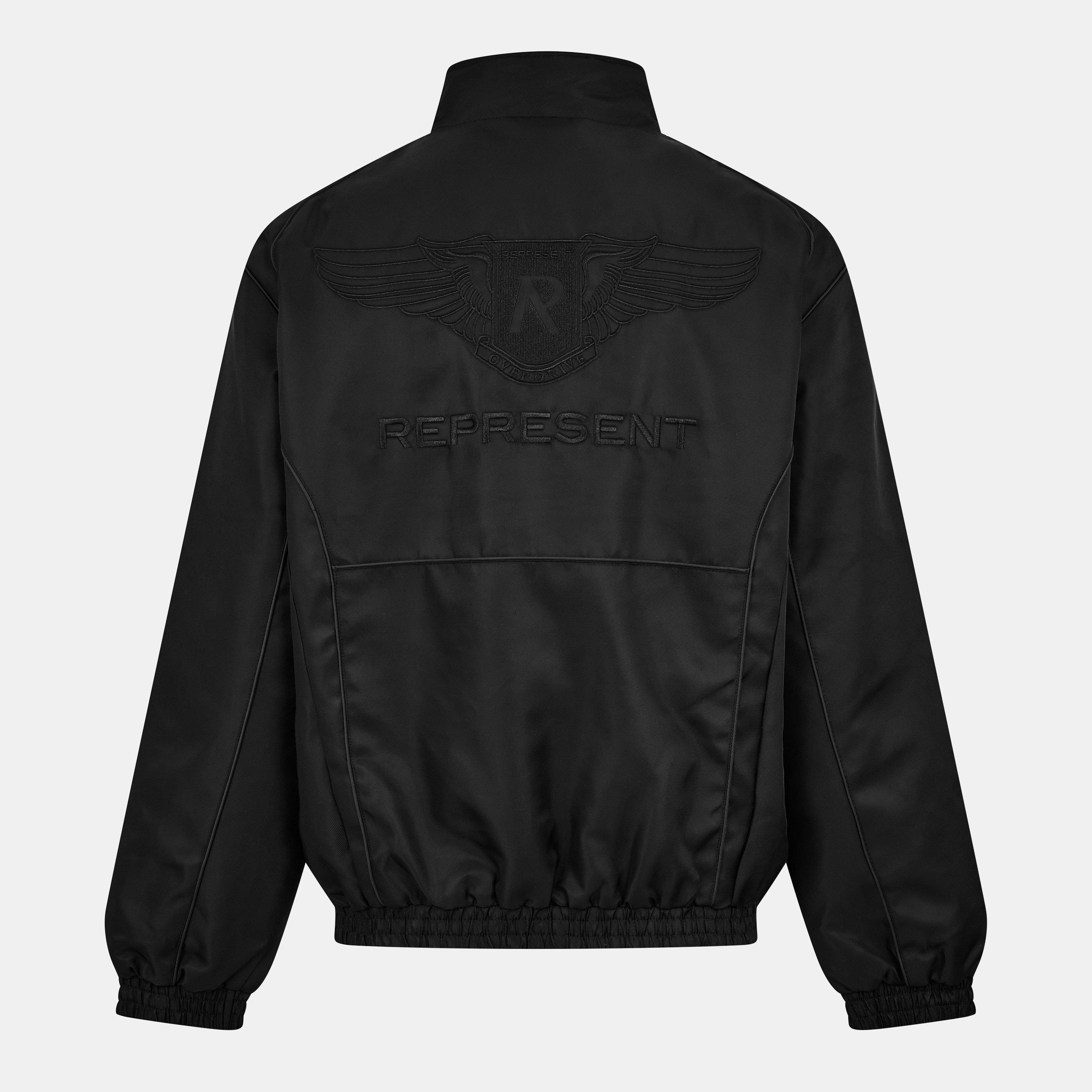 Black - Represent - Men's Ribbed Collar Bomber Jacket - 2