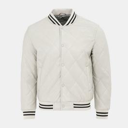 Firetrap PU Quilt Jacket Mens