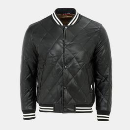 Firetrap PU Quilt Jacket Mens