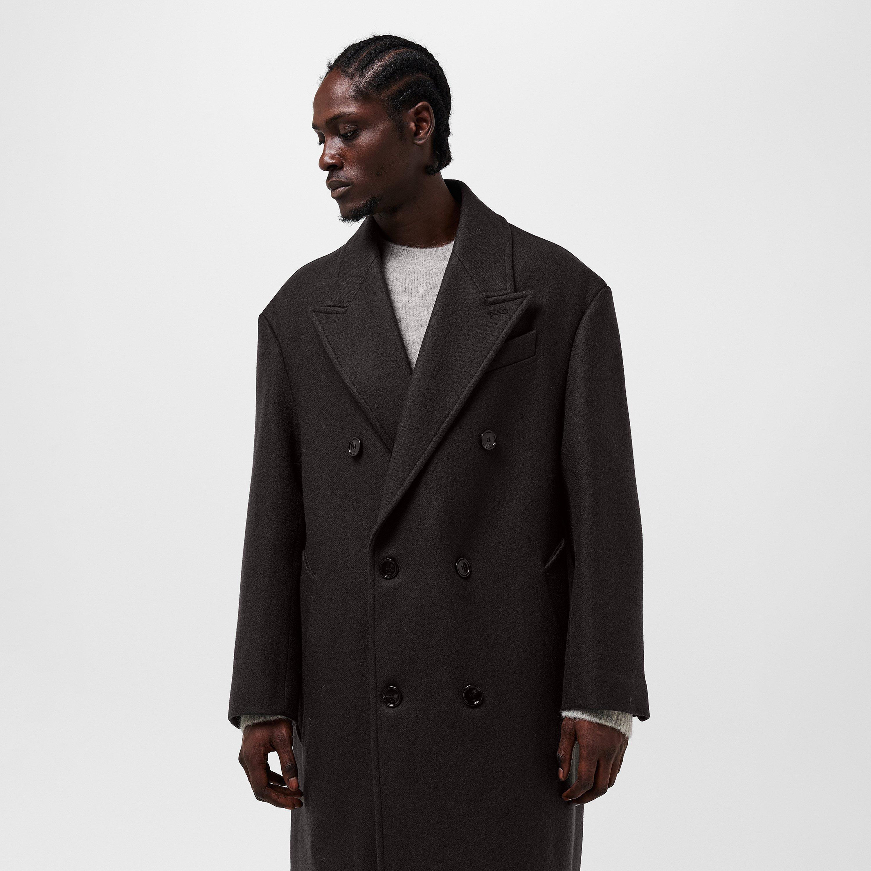 Anthracite 020 - Ami Paris - Men's Manteau Structured Overcoat - 3