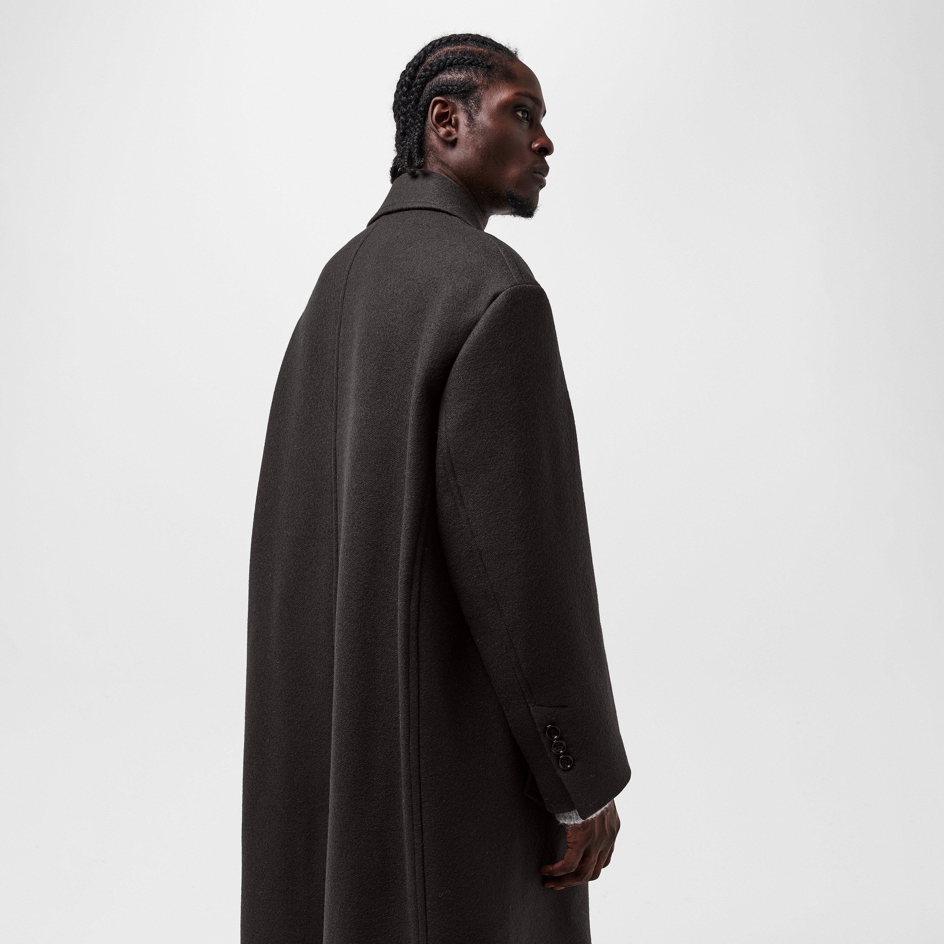 Anthracite 020 - Ami Paris - Men's Manteau Structured Overcoat - 4