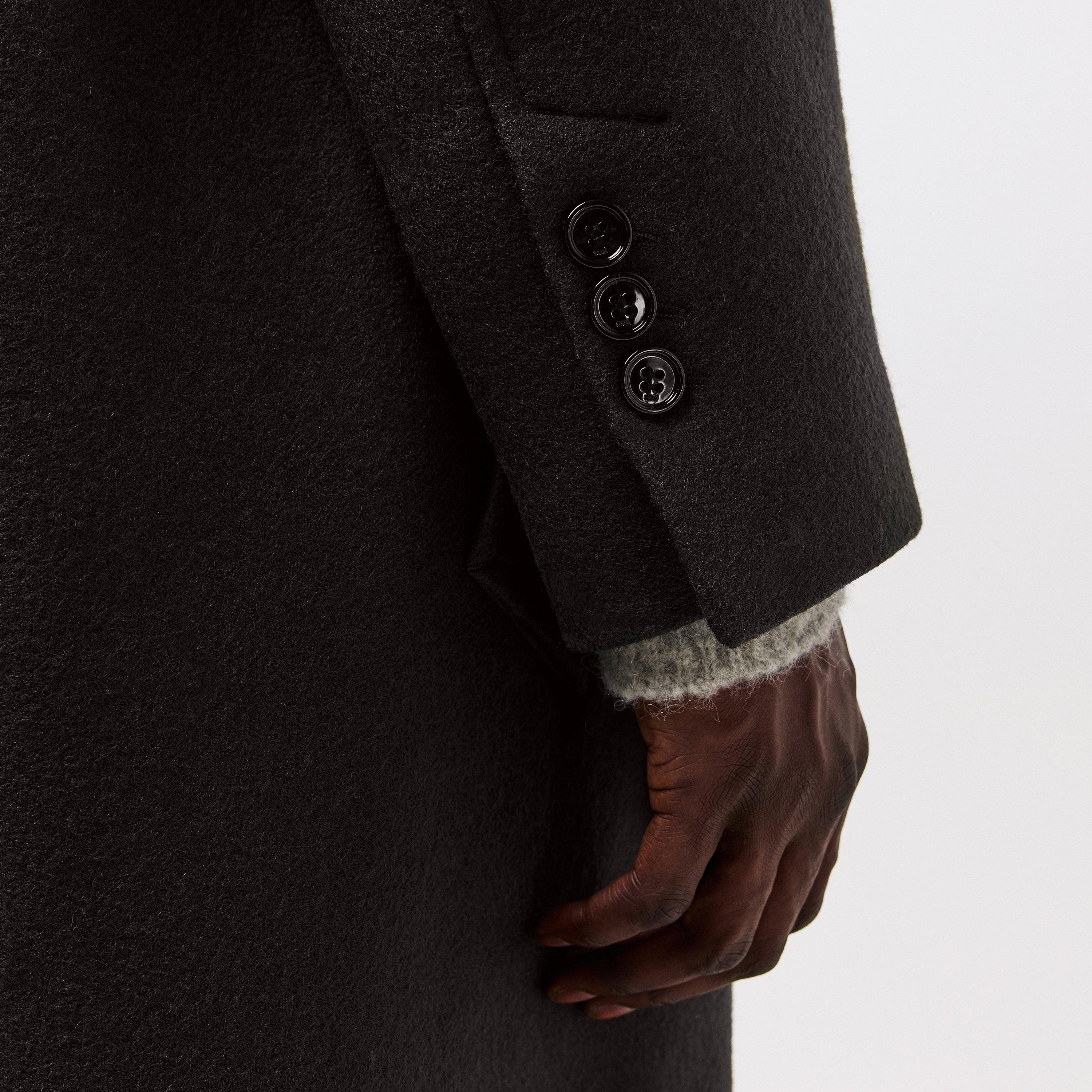 Anthracite 020 - Ami Paris - Men's Manteau Structured Overcoat - 5