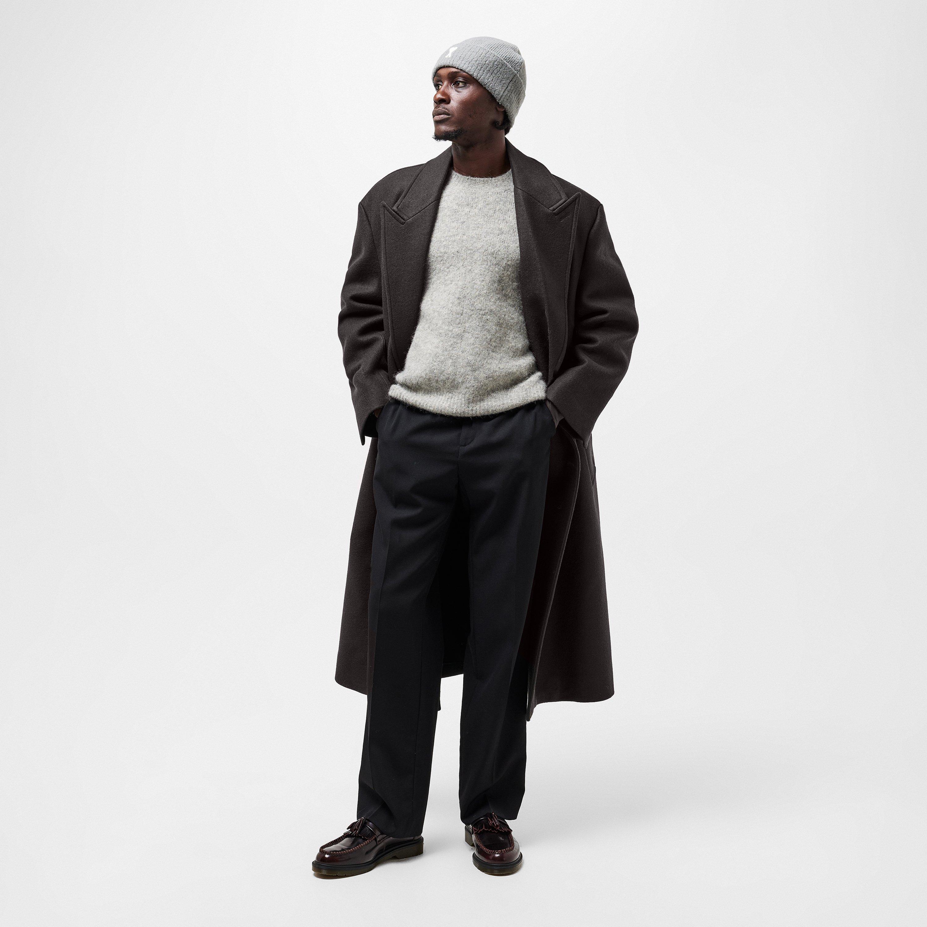 Anthracite 020 - Ami Paris - Men's Manteau Structured Overcoat - 6