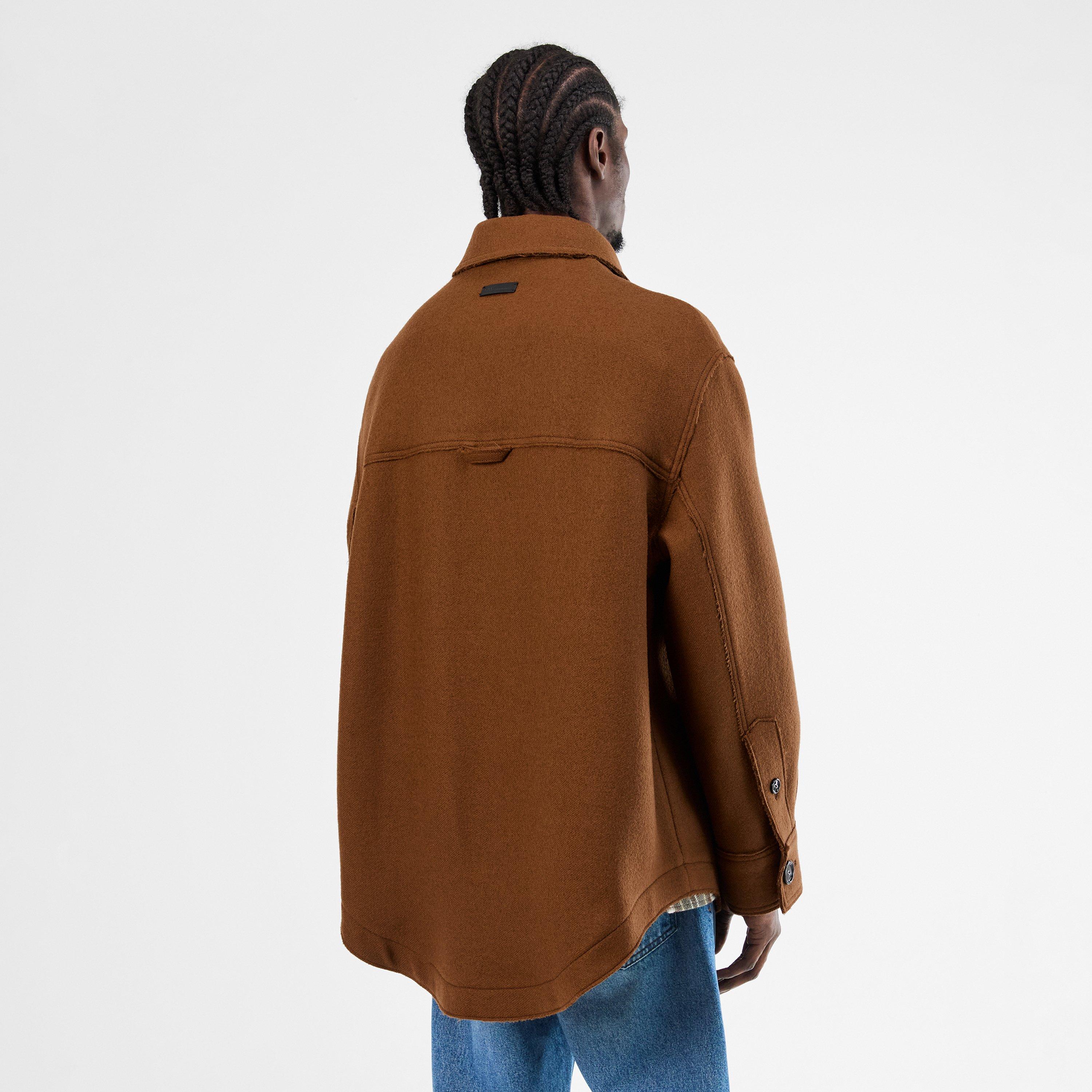 Noisette 216 - Ami Paris - Men's Wool Structured Overshirt - 4