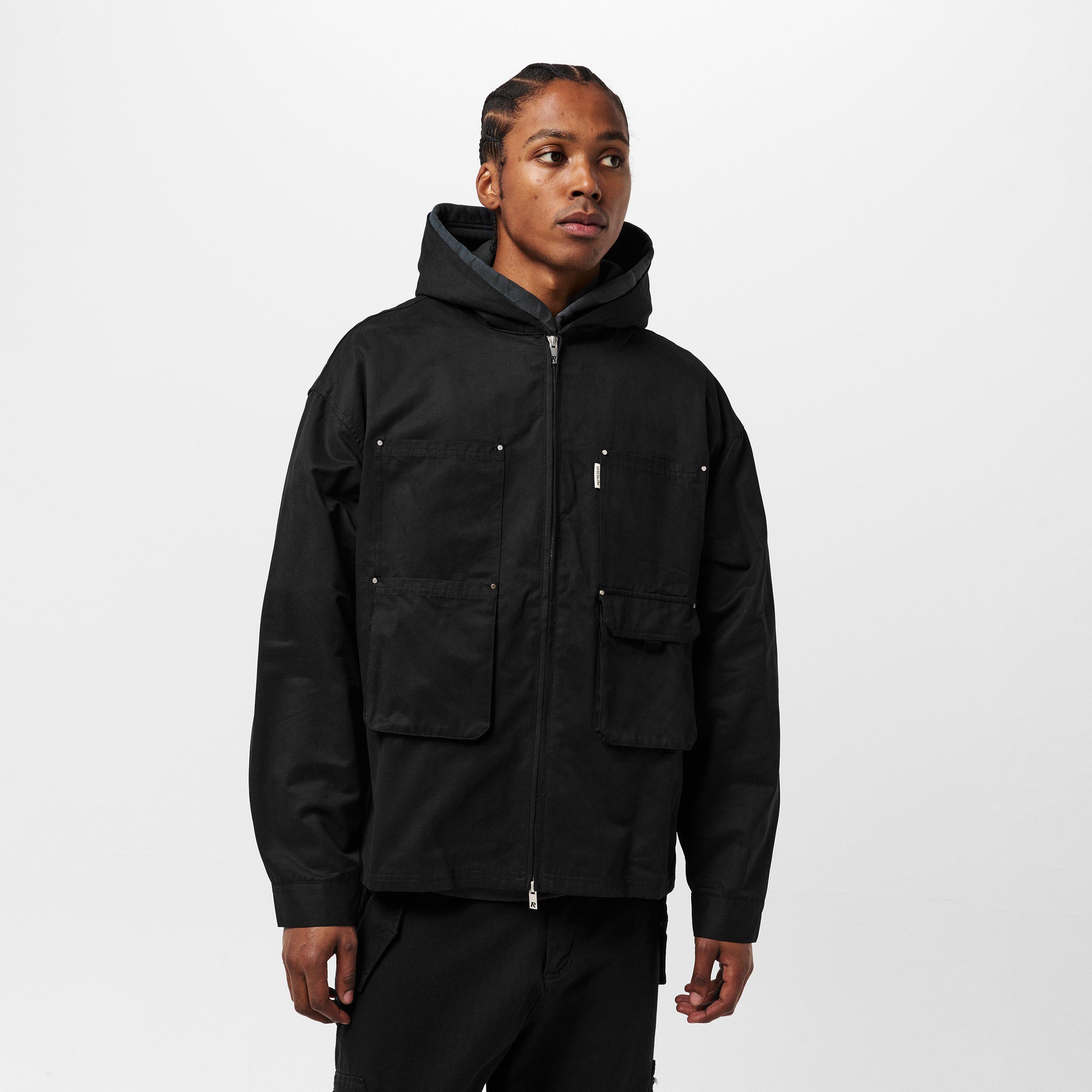 Jet Black - Represent - Men's Workwear-Inspired Relaxed Fit Overshirt - 3