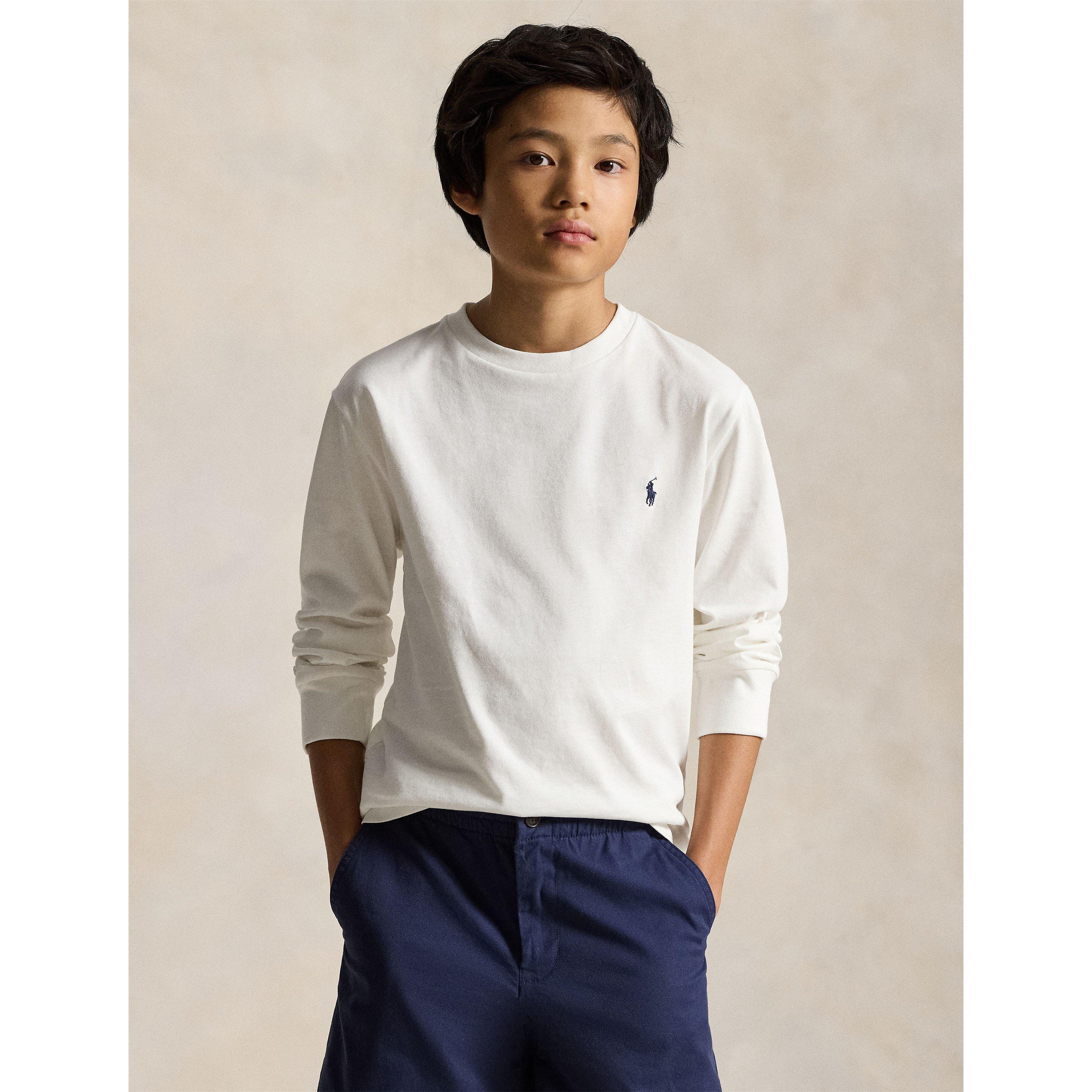 White - Polo Ralph Lauren - Kids' Cotton Long Sleeve T-Shirt - 3
