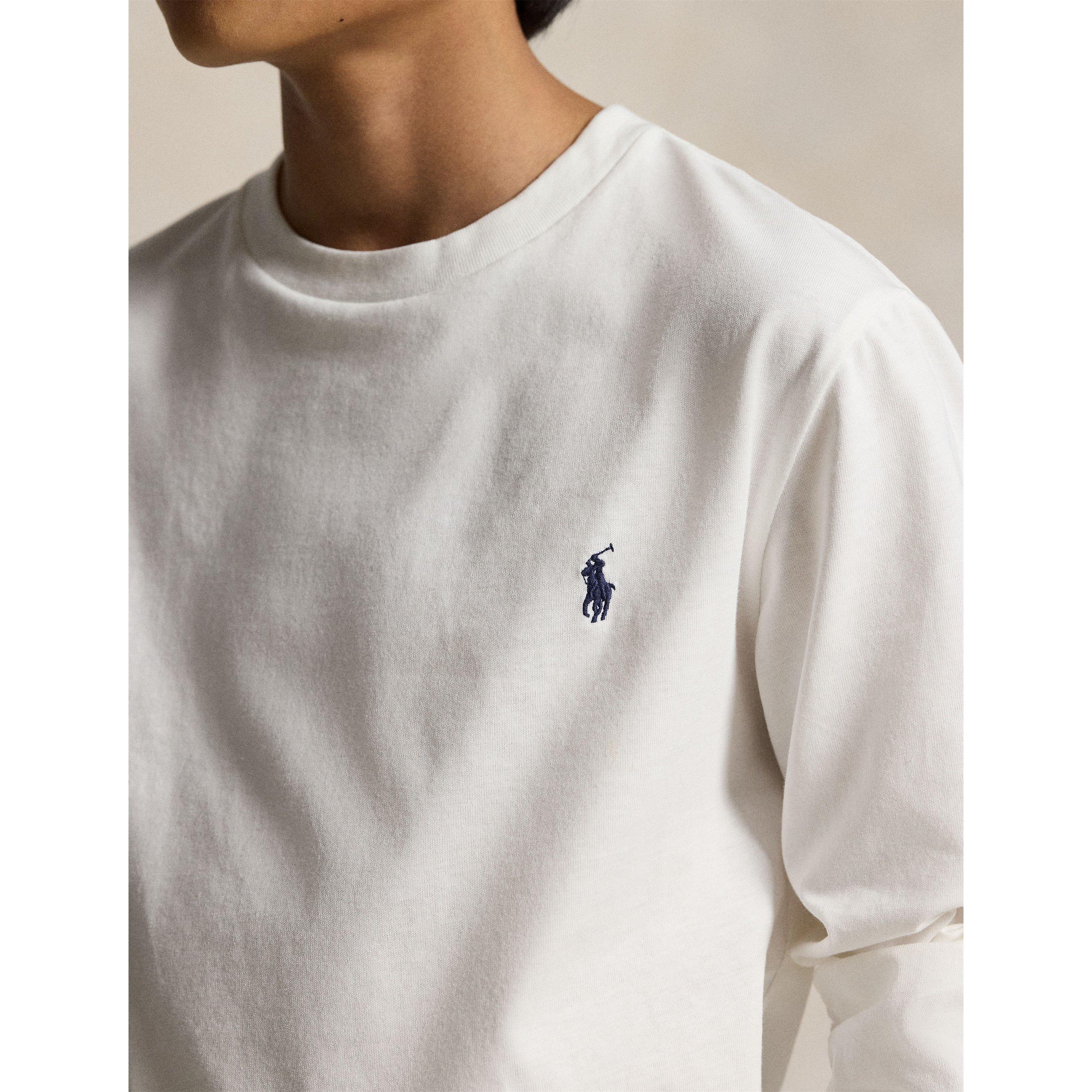 White - Polo Ralph Lauren - Kids' Cotton Long Sleeve T-Shirt - 4