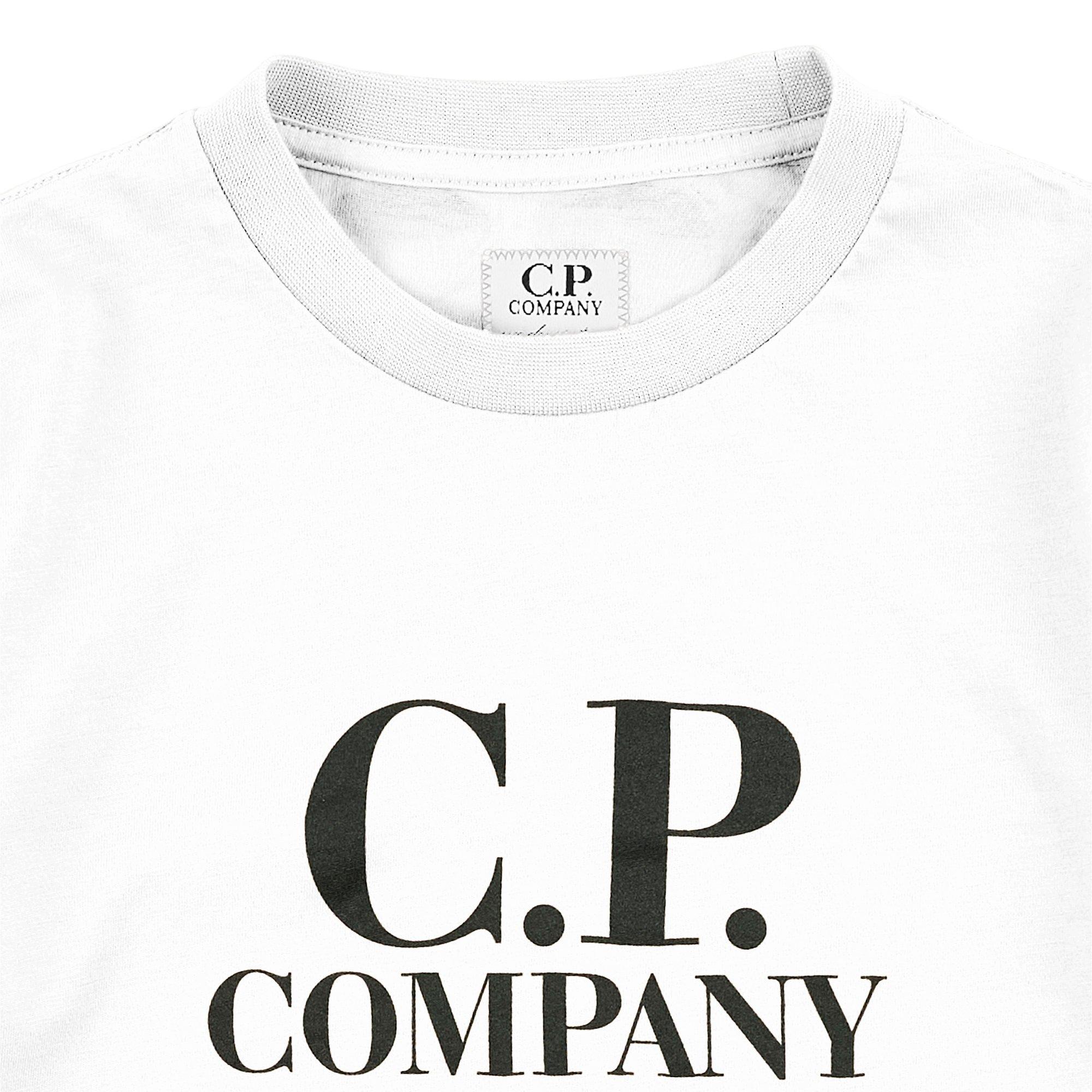 White 10135 - CP Company - Boys' Goggle Logo Regular Fit T-Shirt - 3