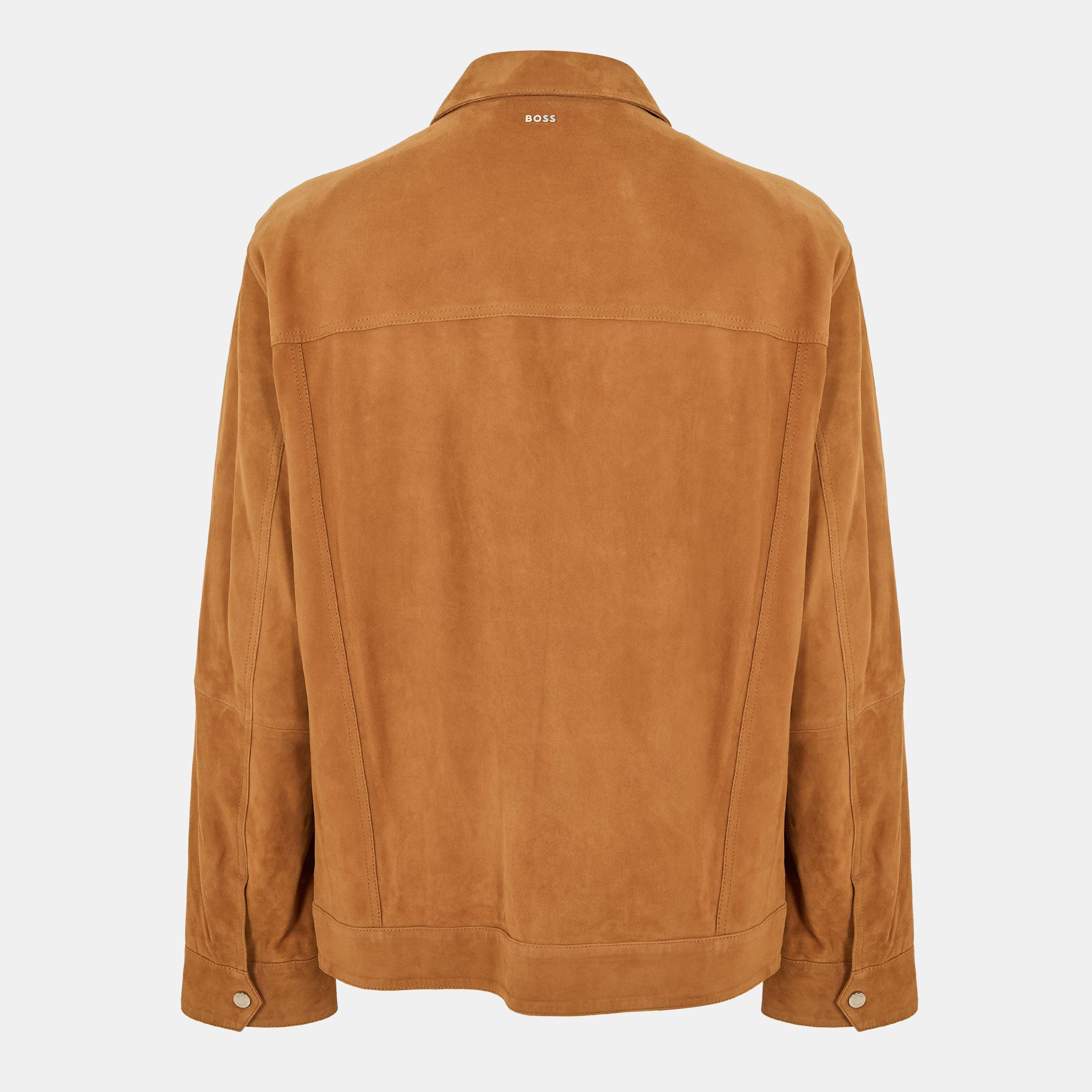 Medium Beige - Boss - Men's Motheo Leather Jacket - 2