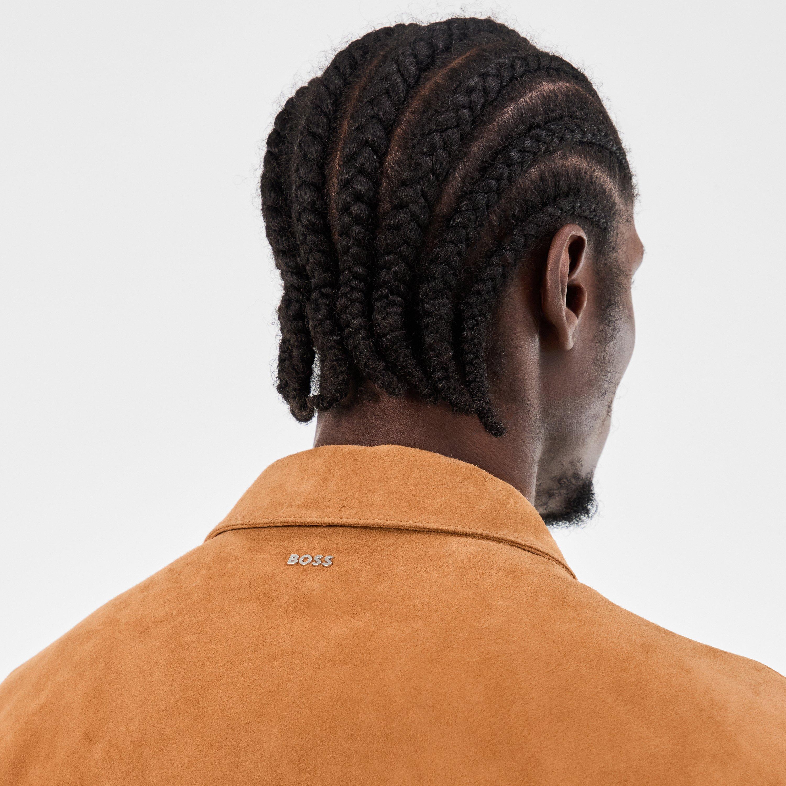 Medium Beige - Boss - Men's Motheo Leather Jacket - 5