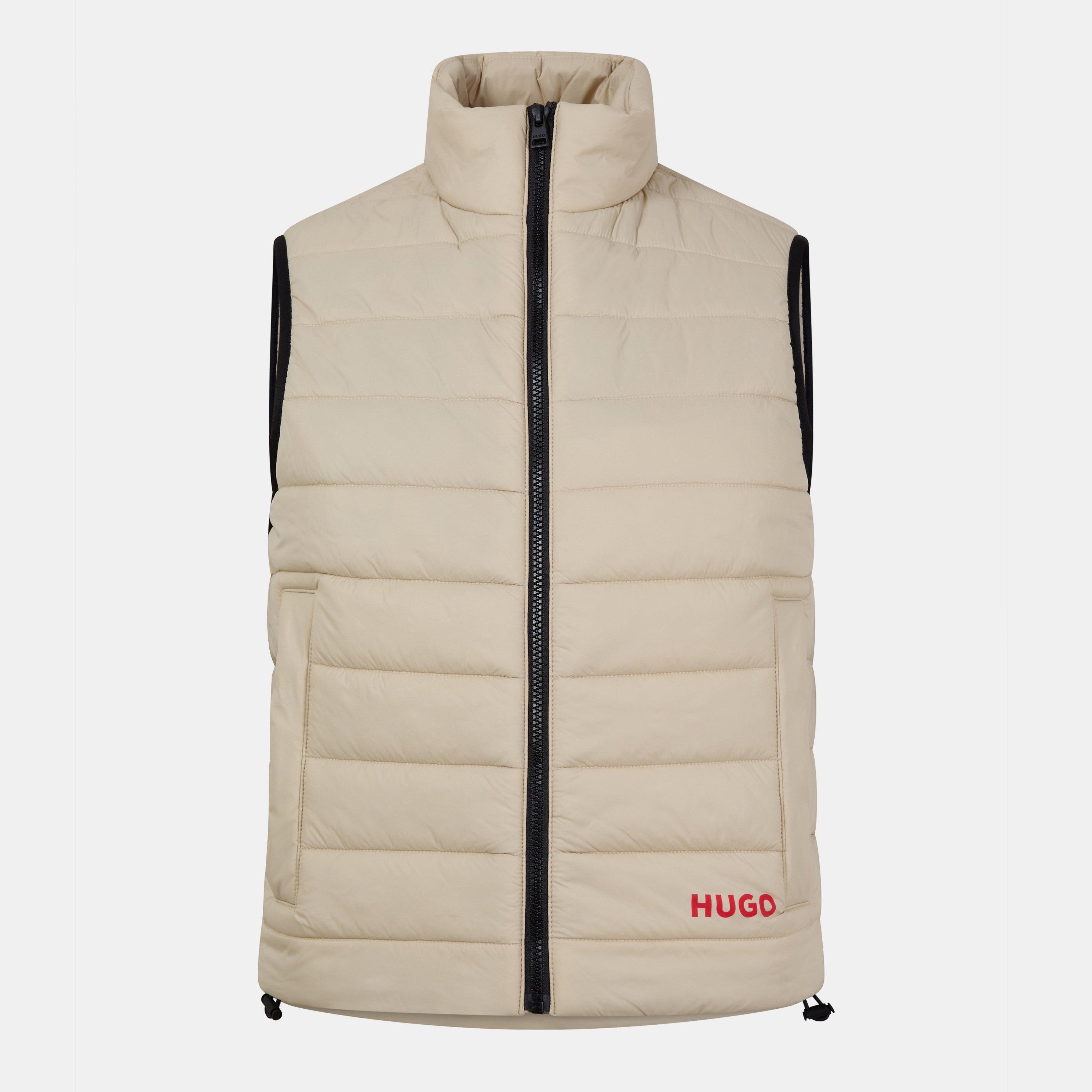 Open Beige - Hugo - Men's Brentino Sleeveless Full Zip Gilet - 1