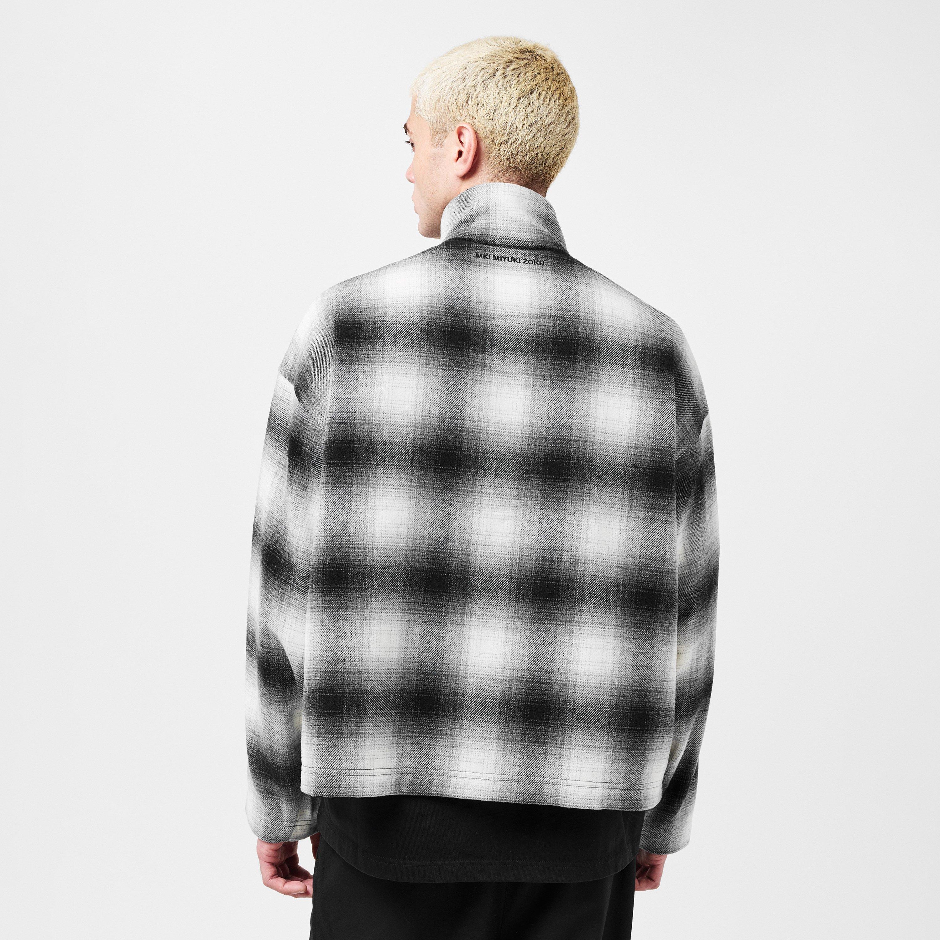 Off White/Black - MKI MIYUKI ZOKU - MKI Wool Check OS Sn54 - 4