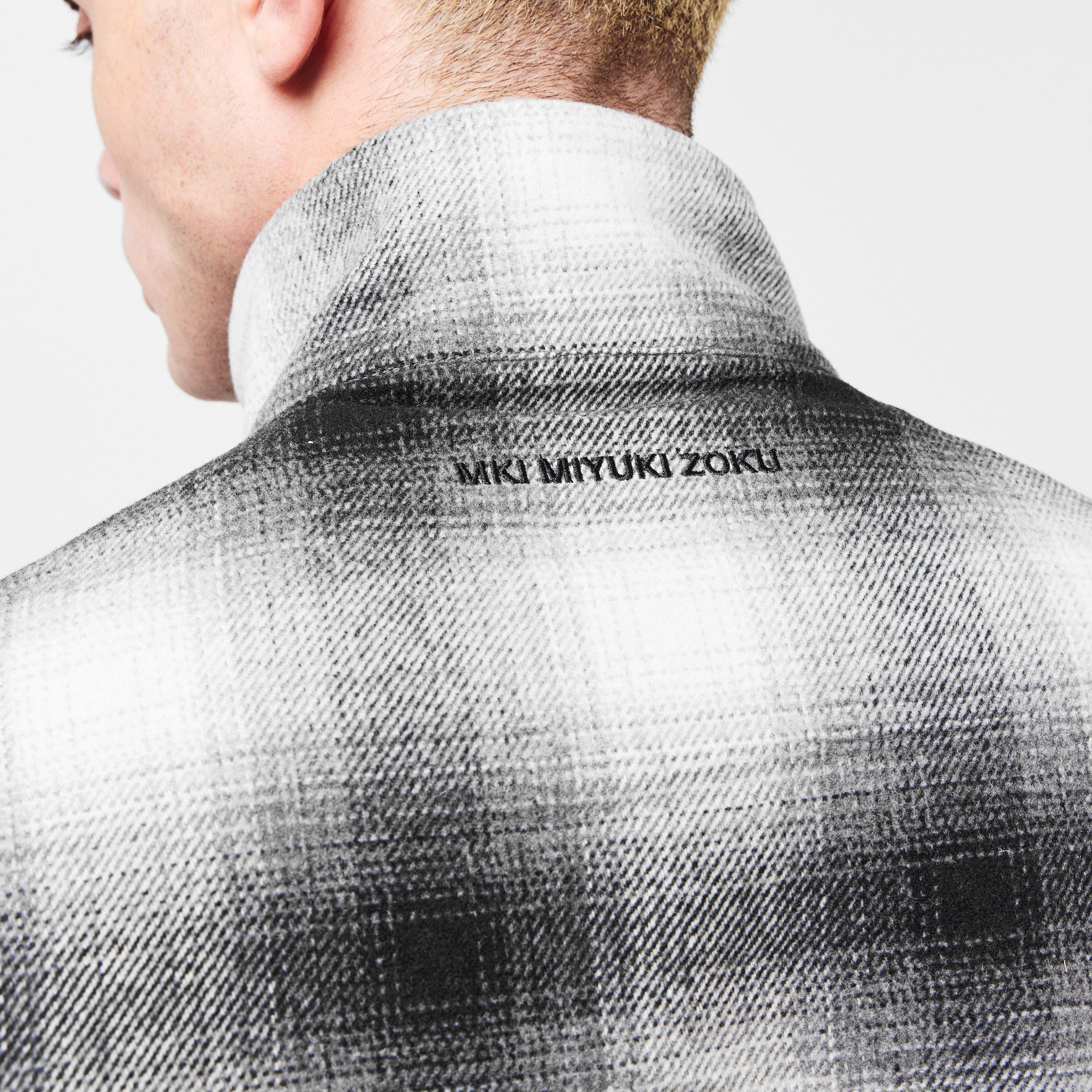 Off White/Black - MKI MIYUKI ZOKU - MKI Wool Check OS Sn54 - 5