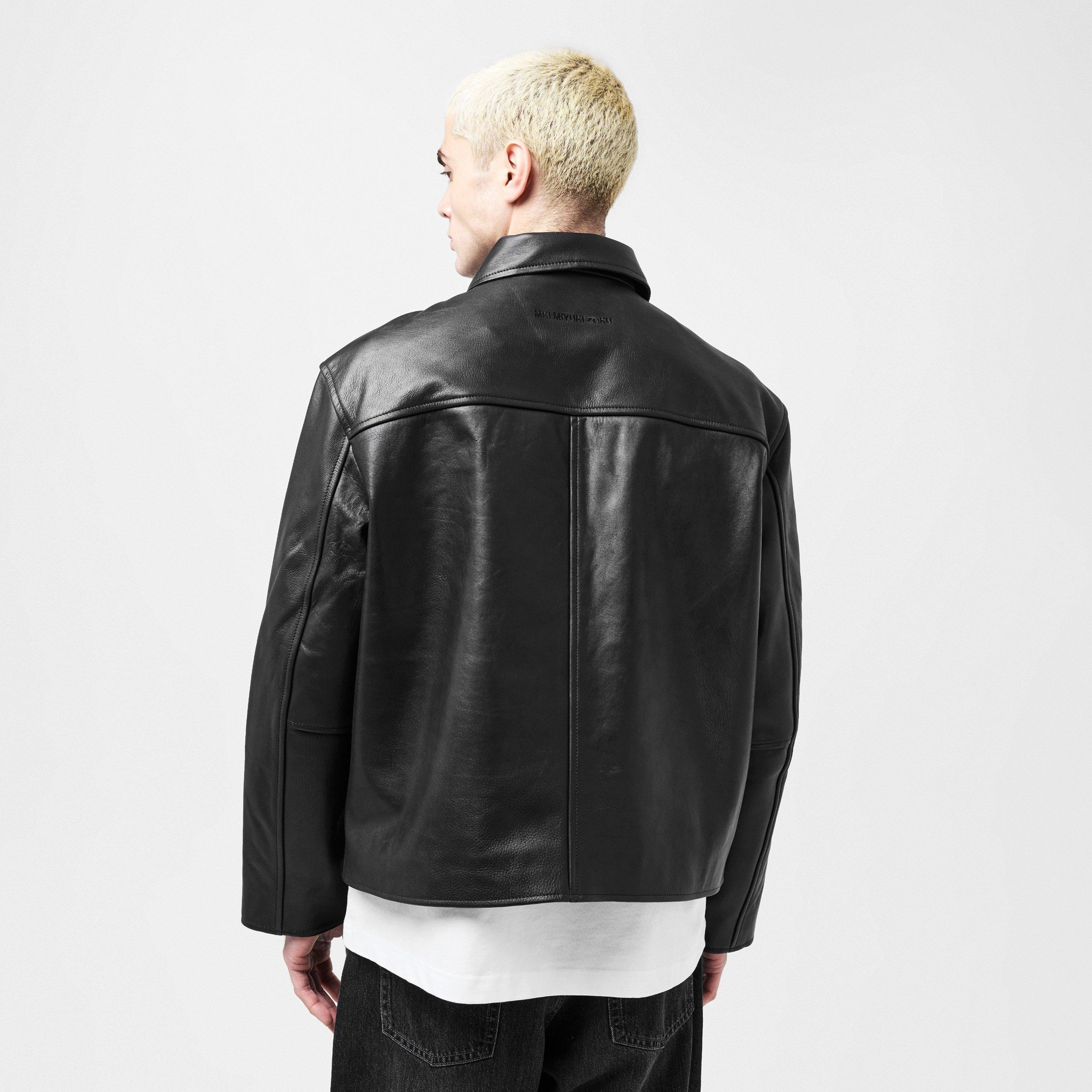 Black - MKI MIYUKI ZOKU - MKI Crop Leather Jkt Sn54 - 4