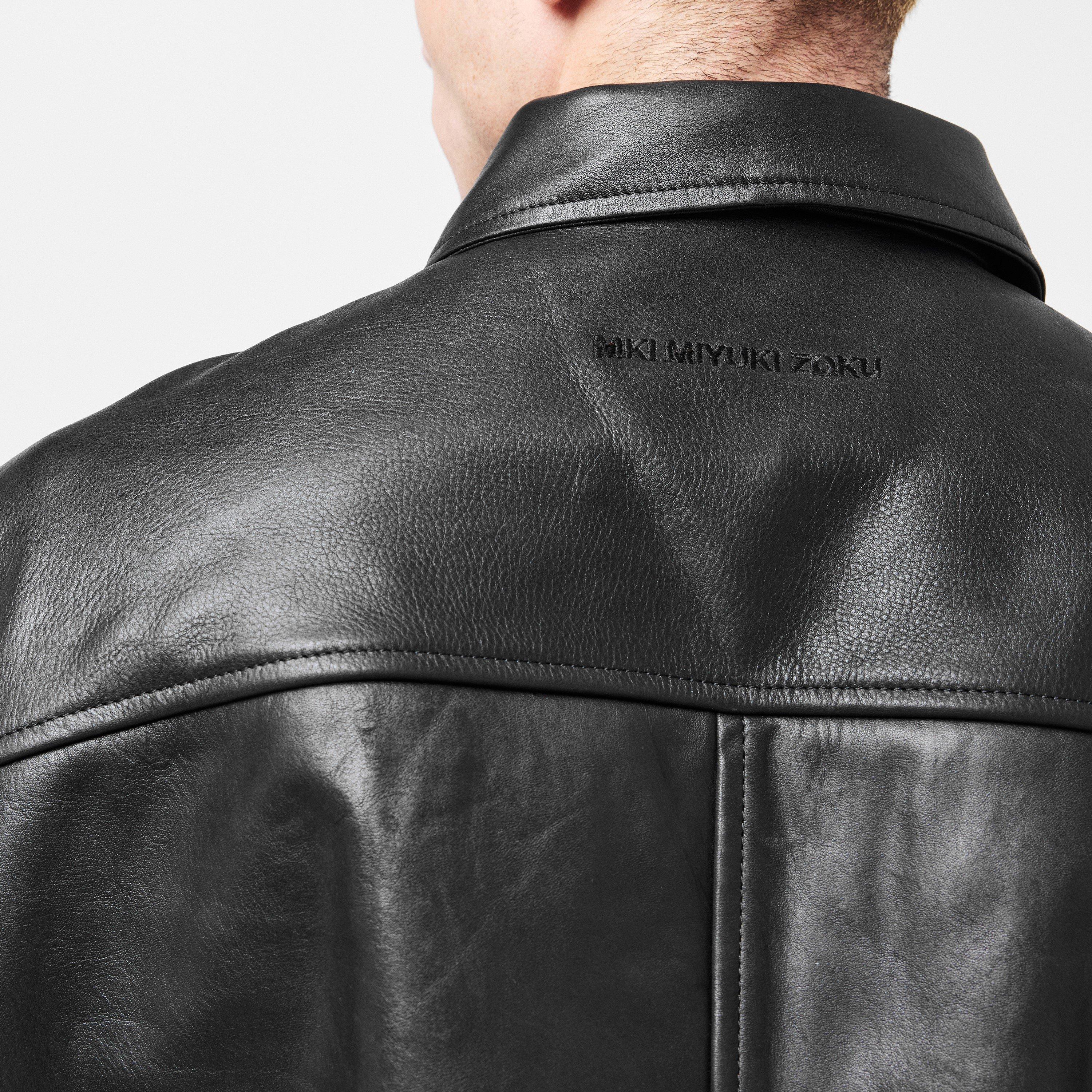 Black - MKI MIYUKI ZOKU - MKI Crop Leather Jkt Sn54 - 5