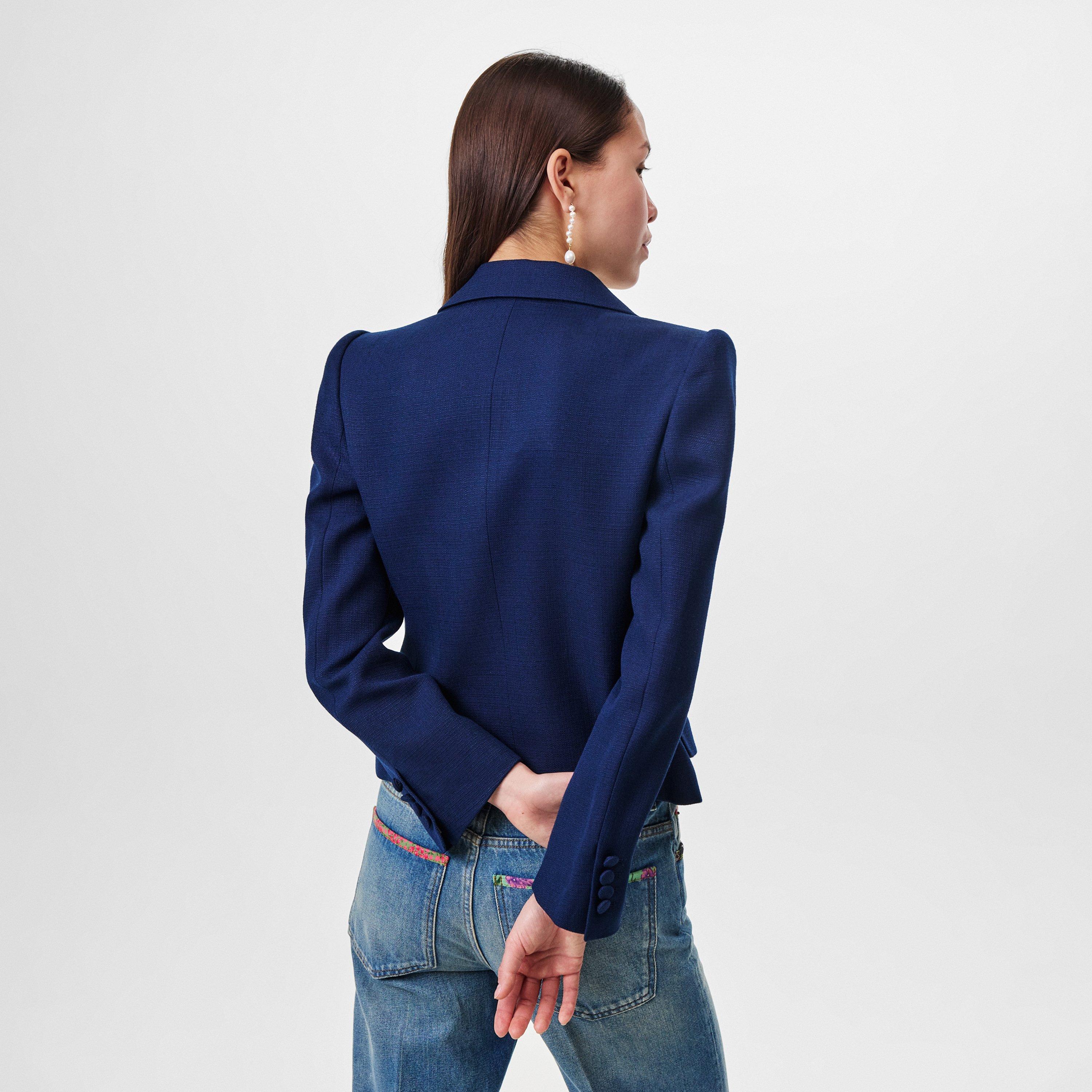 Provence Blue - Valentino - Women's Bow Wool Long Sleeve Blazer - 4