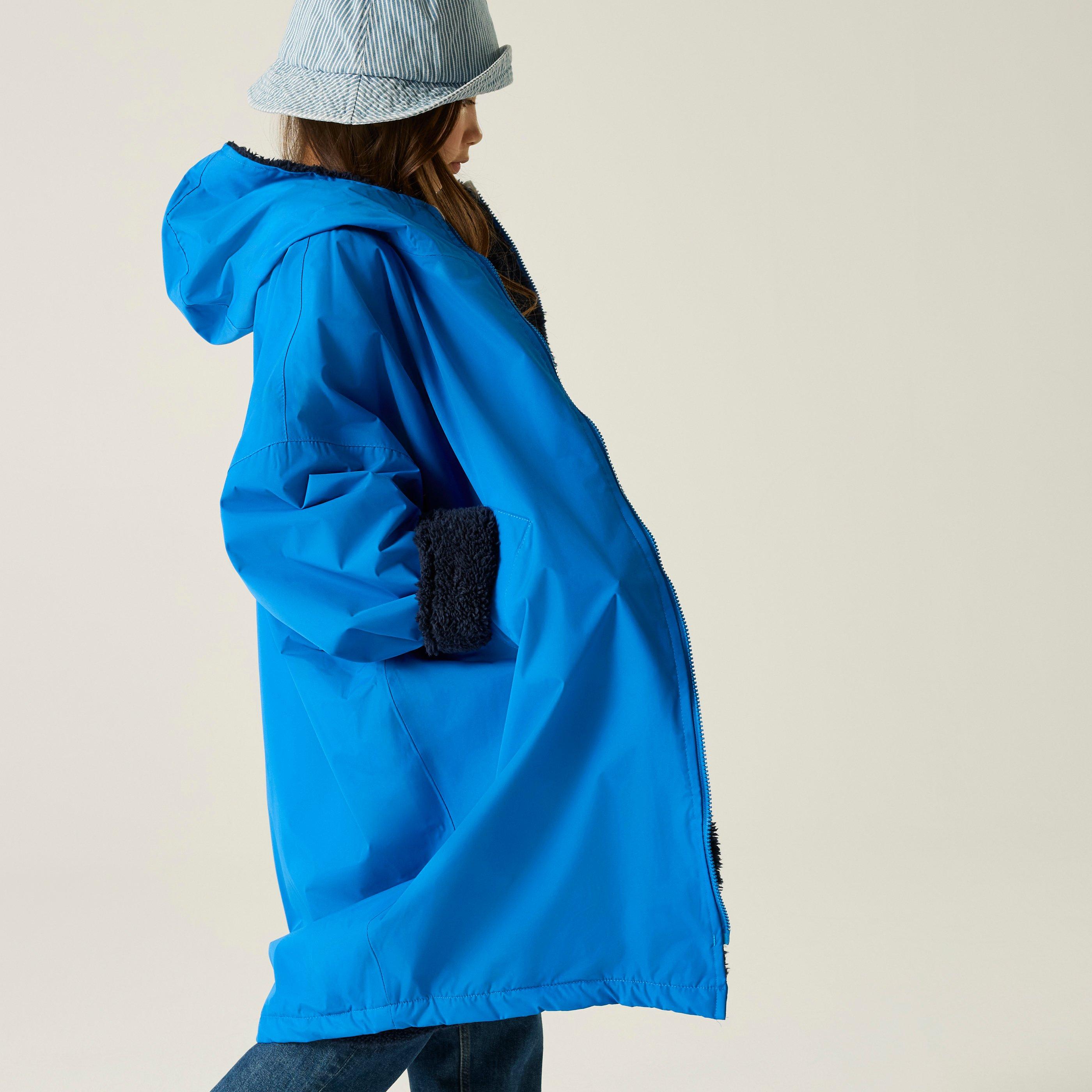 Blue - Regatta - Unisex Kids Fleece Lined Oversized Fit Waterproof Robe - 4