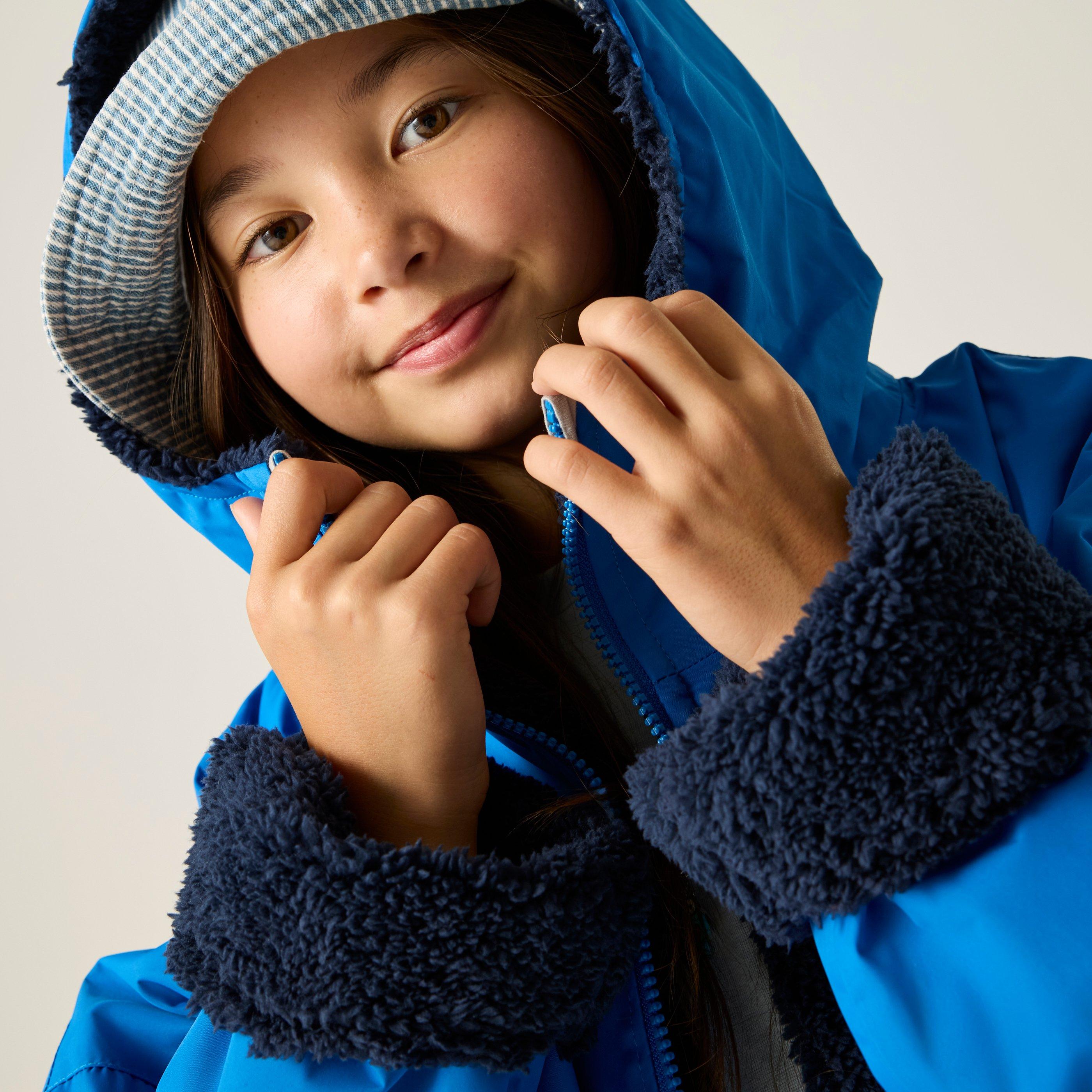 Blue - Regatta - Unisex Kids Fleece Lined Oversized Fit Waterproof Robe - 5