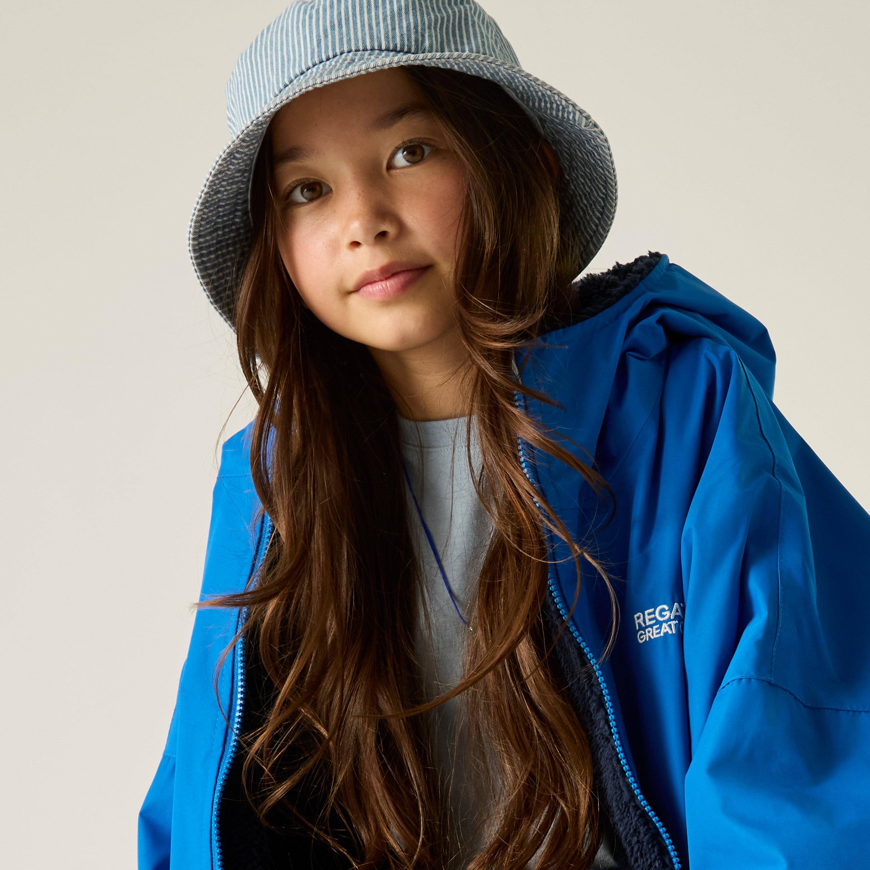 Blue - Regatta - Unisex Kids Fleece Lined Oversized Fit Waterproof Robe - 7