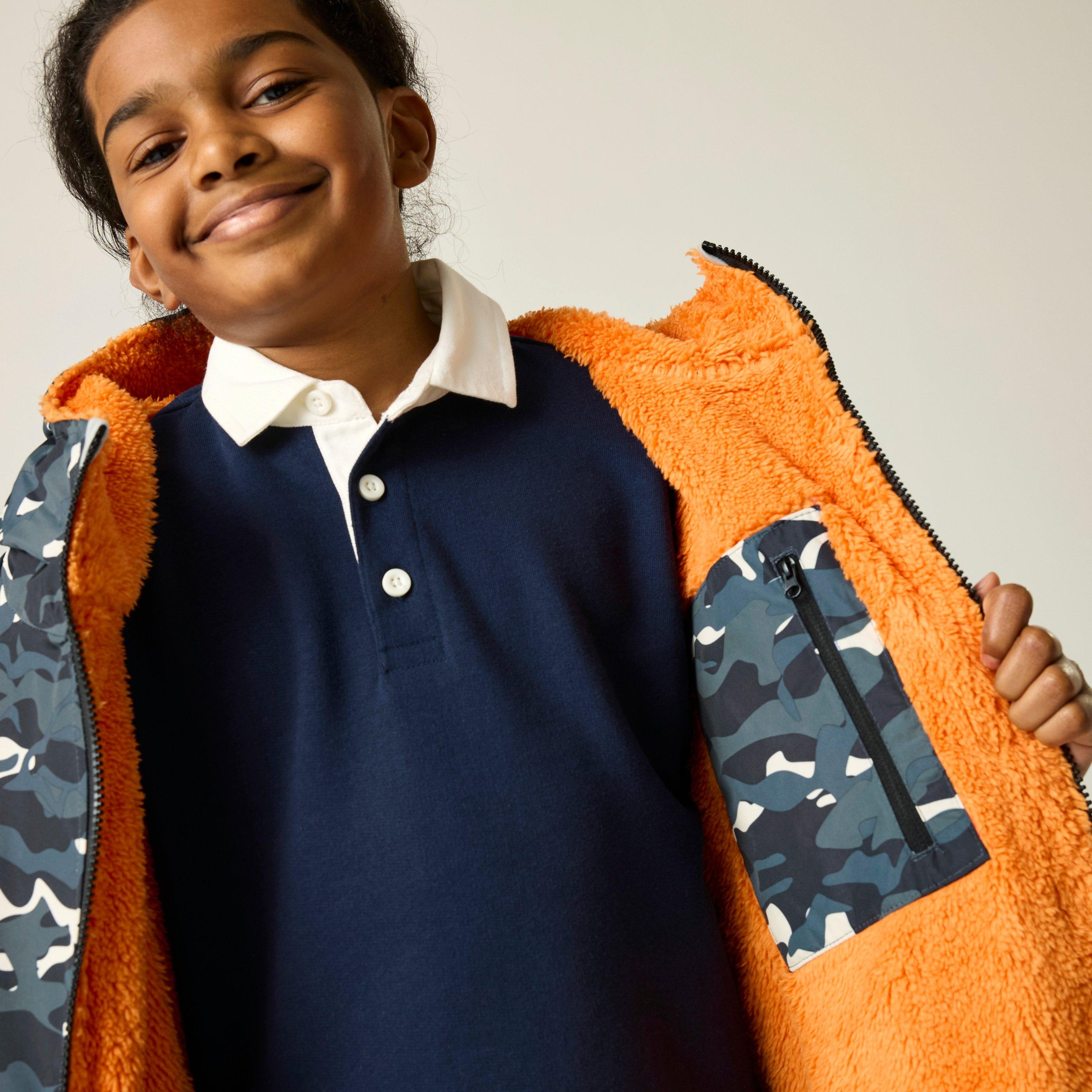 Schwarzes Tarnmuster - Regatta - Unisex Kids Fleece Lined Oversized Fit Waterproof Robe - 2