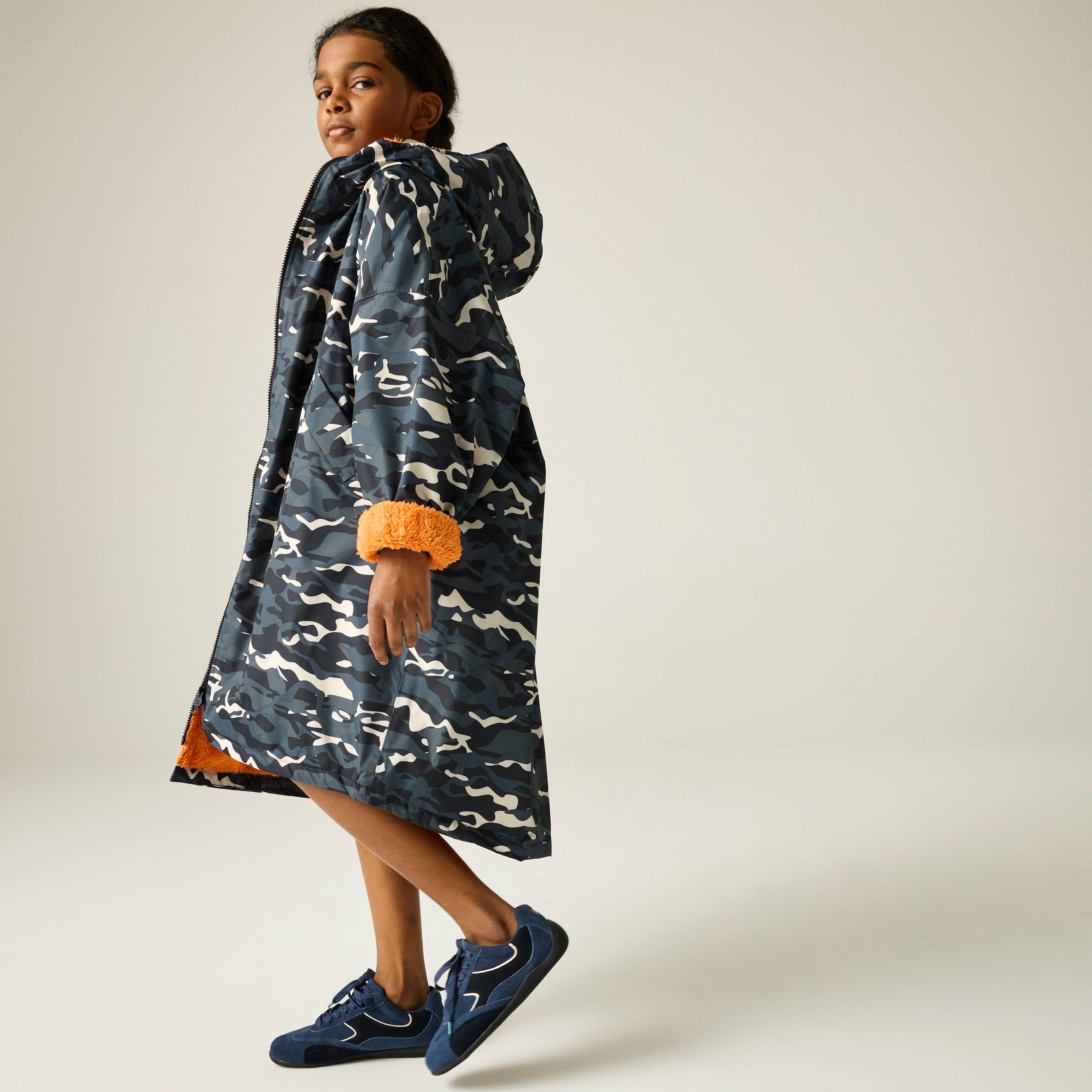 Schwarzes Tarnmuster - Regatta - Unisex Kids Fleece Lined Oversized Fit Waterproof Robe - 5