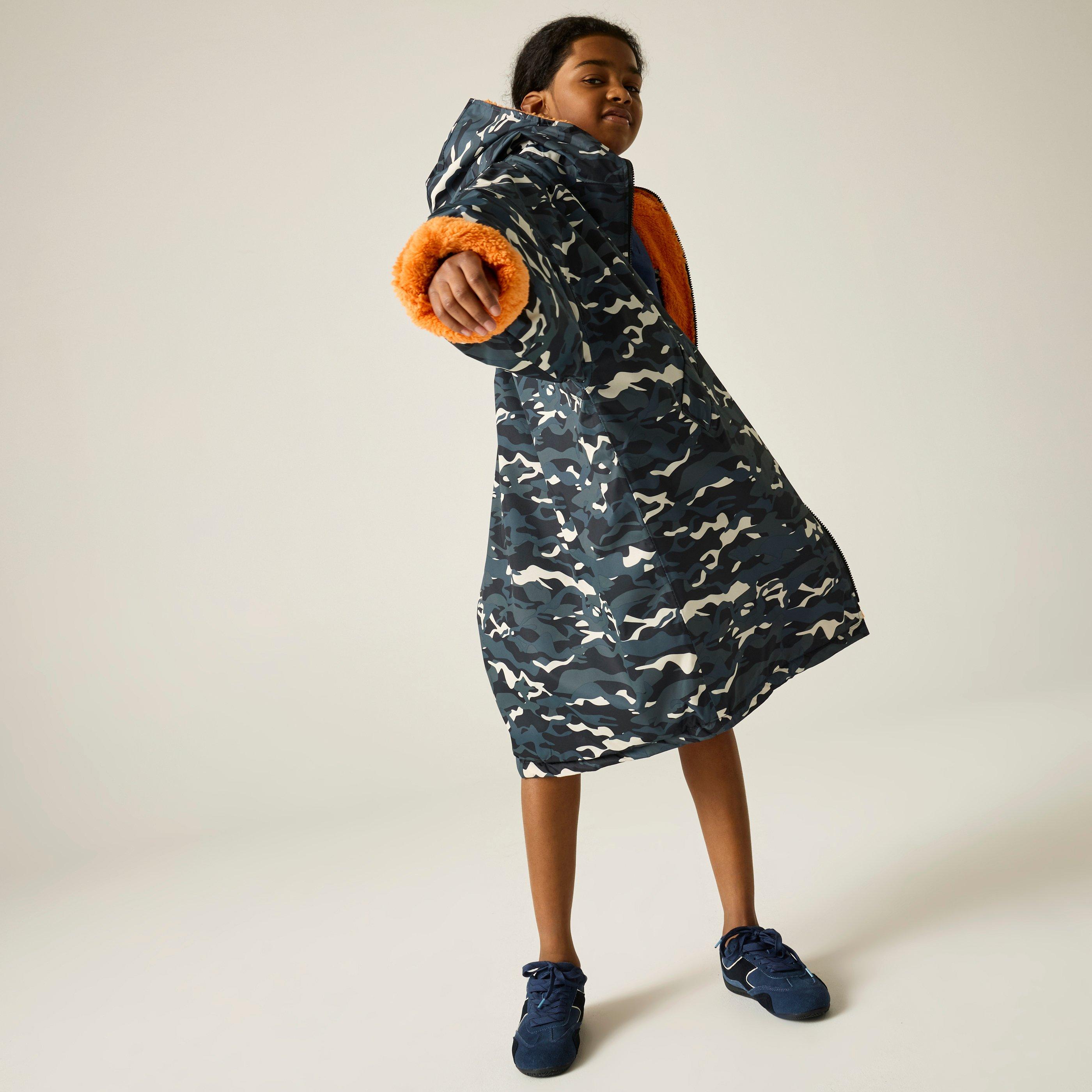 Schwarzes Tarnmuster - Regatta - Unisex Kids Fleece Lined Oversized Fit Waterproof Robe - 7