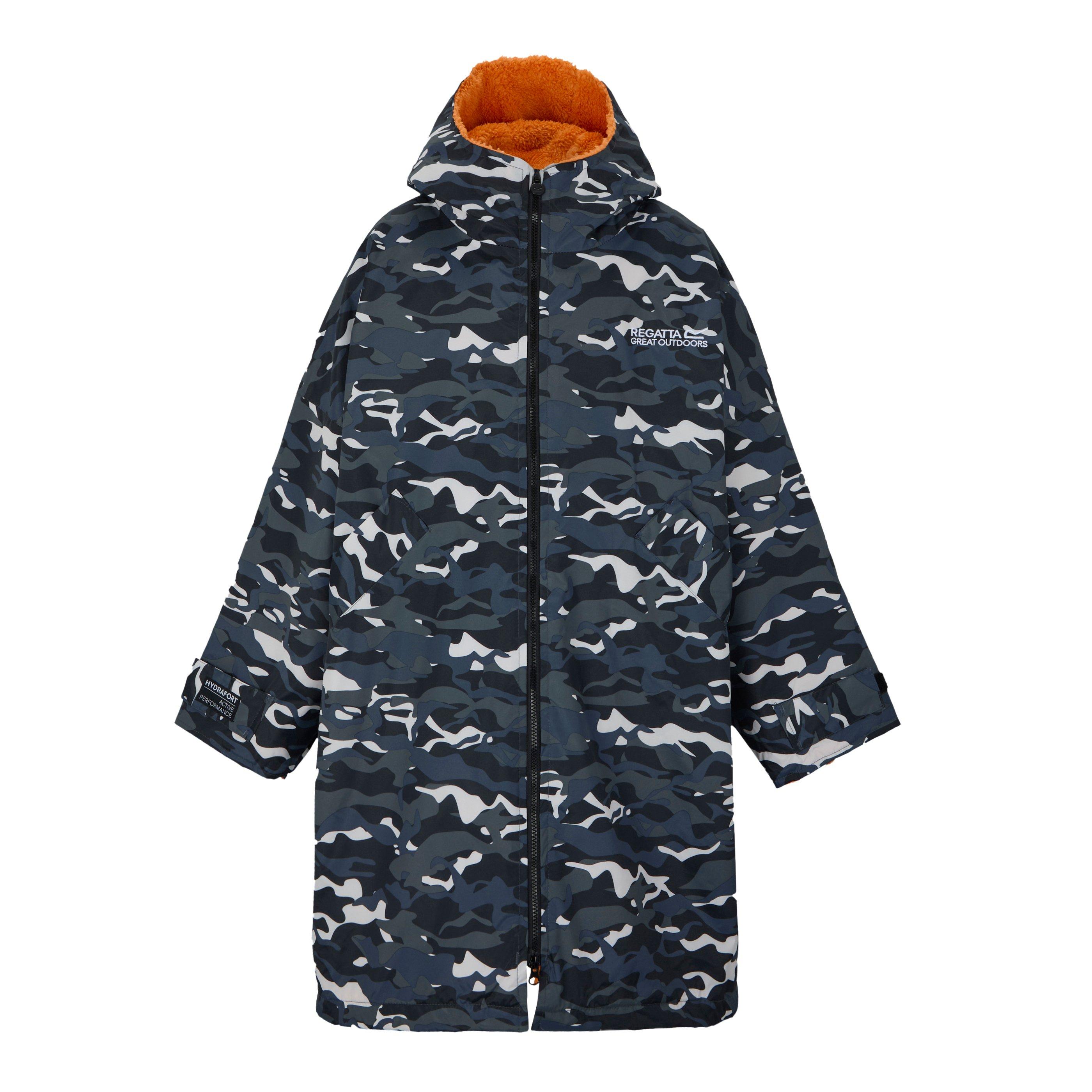 Schwarzes Tarnmuster - Regatta - Unisex Kids Fleece Lined Oversized Fit Waterproof Robe - 8