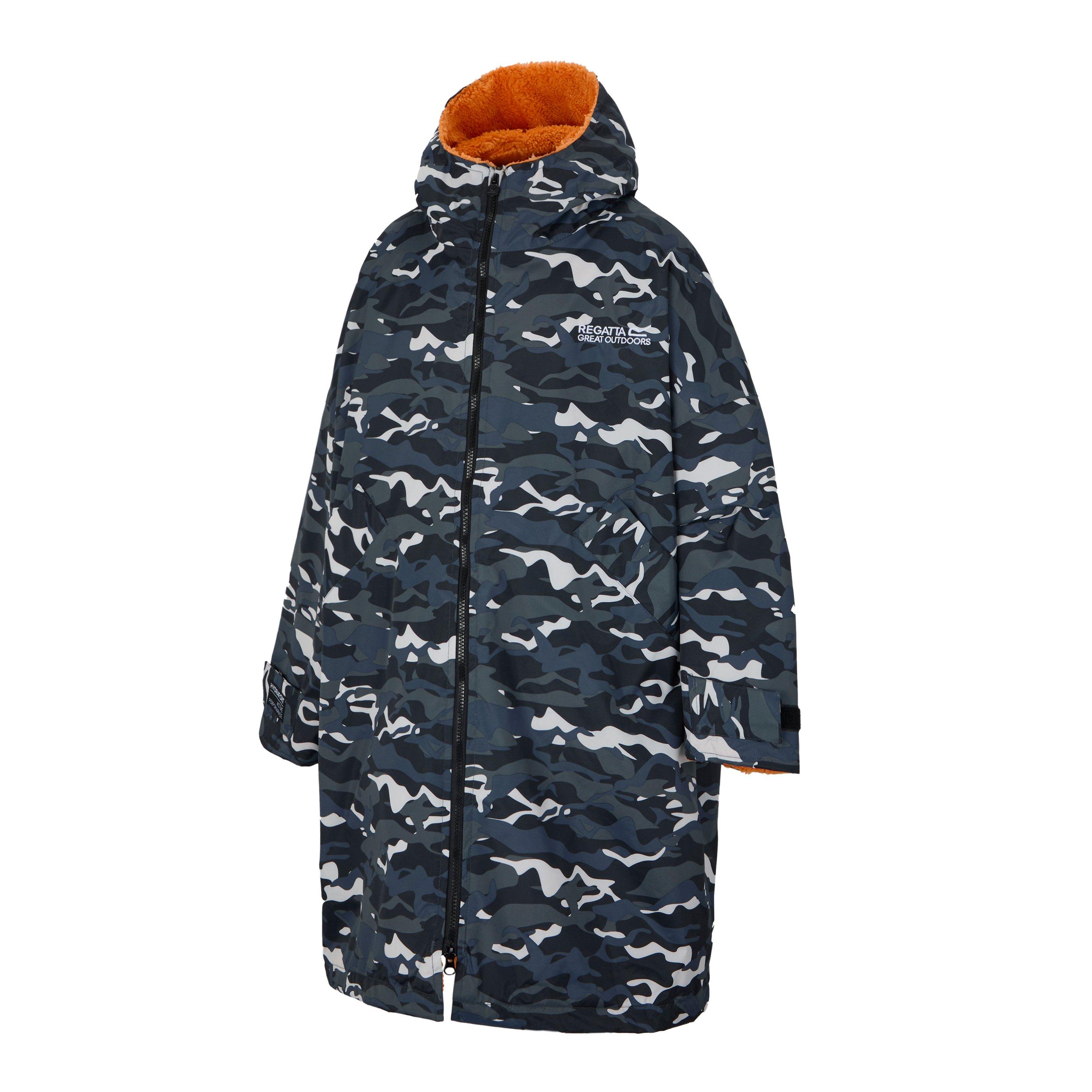Schwarzes Tarnmuster - Regatta - Unisex Kids Fleece Lined Oversized Fit Waterproof Robe - 9