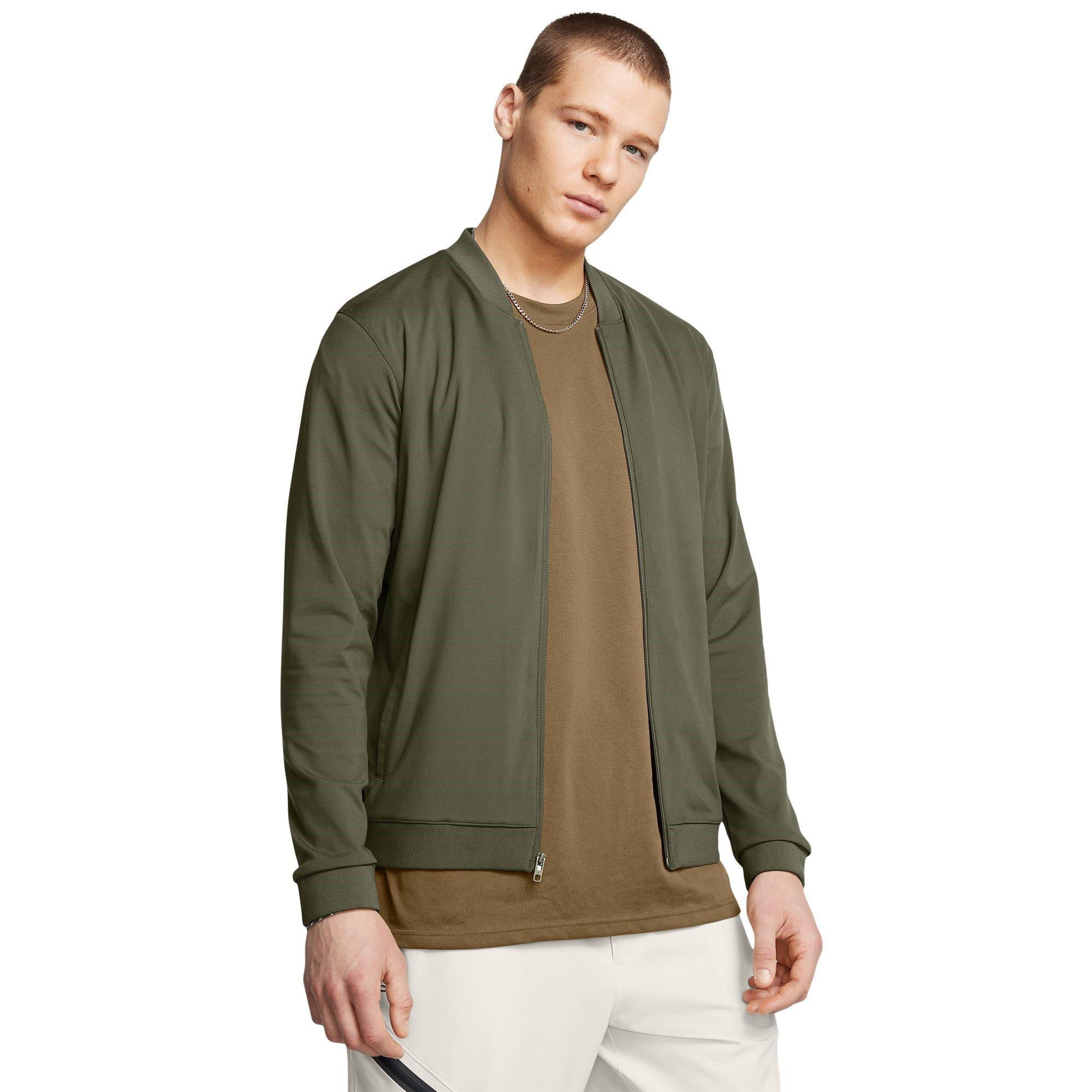 Green - Under Armour - Men's Meridian Bomber Four-Way Stretch Moisture-Wicking Performance Training Jacket - 3