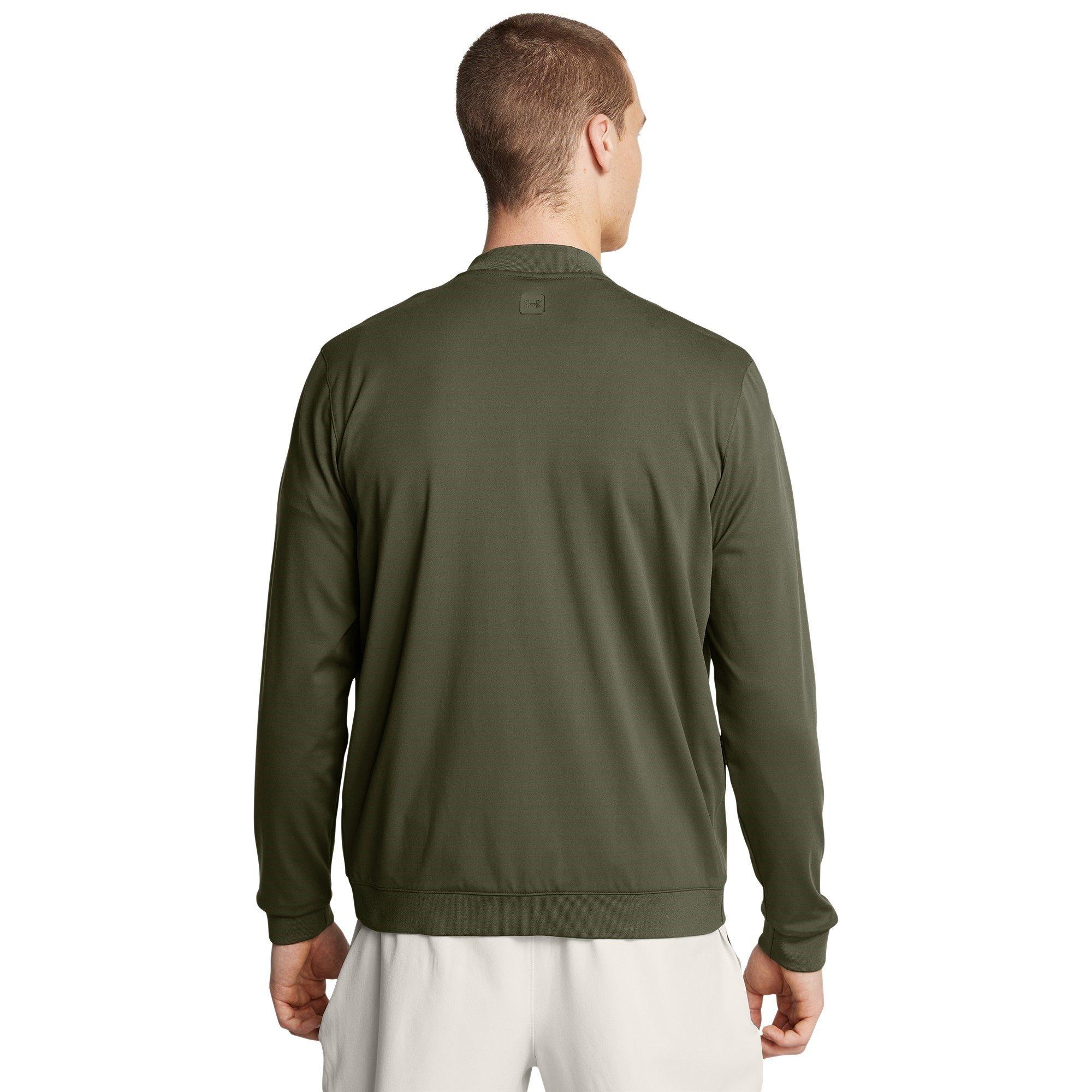 Green - Under Armour - Men's Meridian Bomber Four-Way Stretch Moisture-Wicking Performance Training Jacket - 4