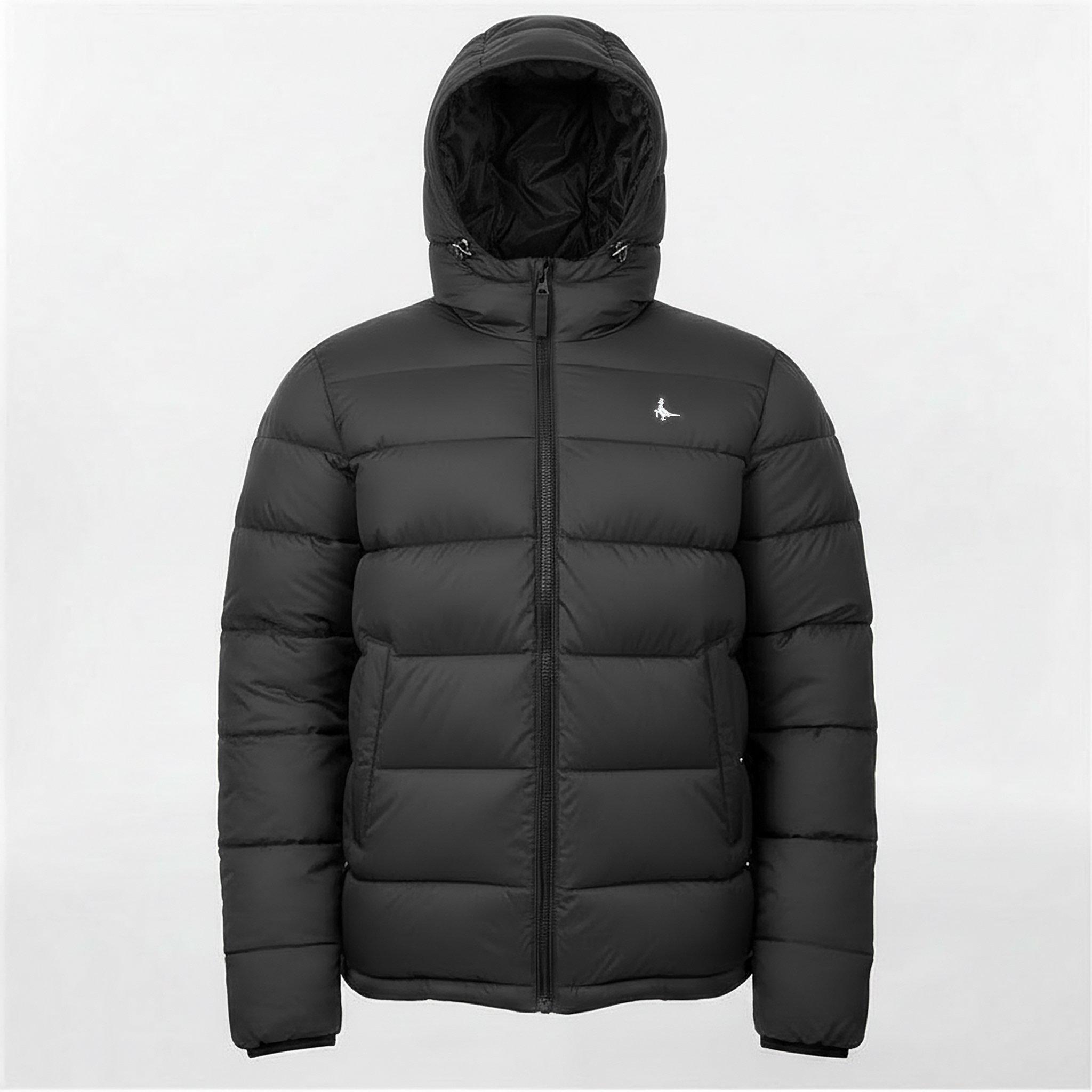 Black - Jack Wills - Men's Kershaw Water Resistant Synthetic Fill Short Puffer Jacket - 1