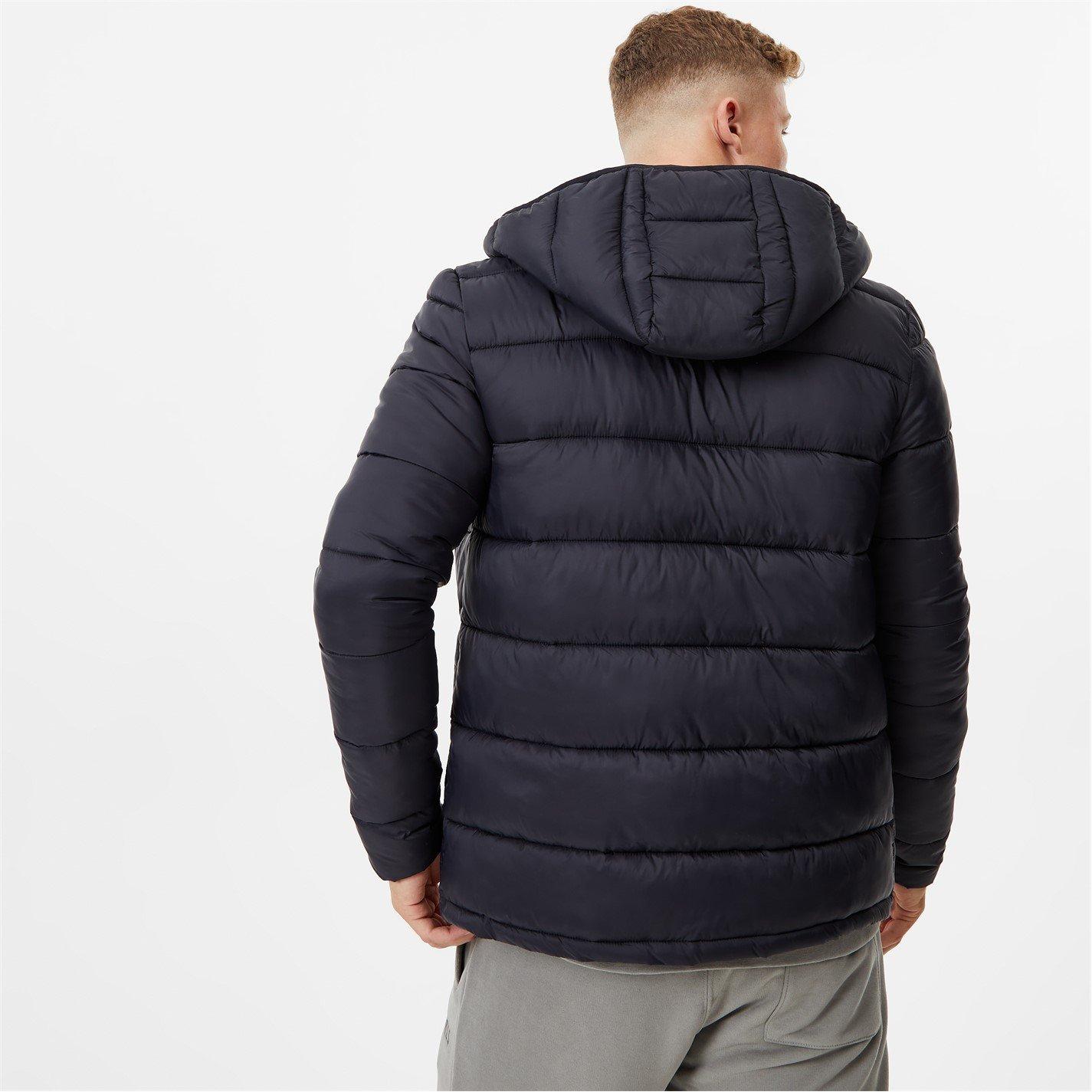 Black - Jack Wills - Kershaw Hooded Puffer Jacket Mens - 4
