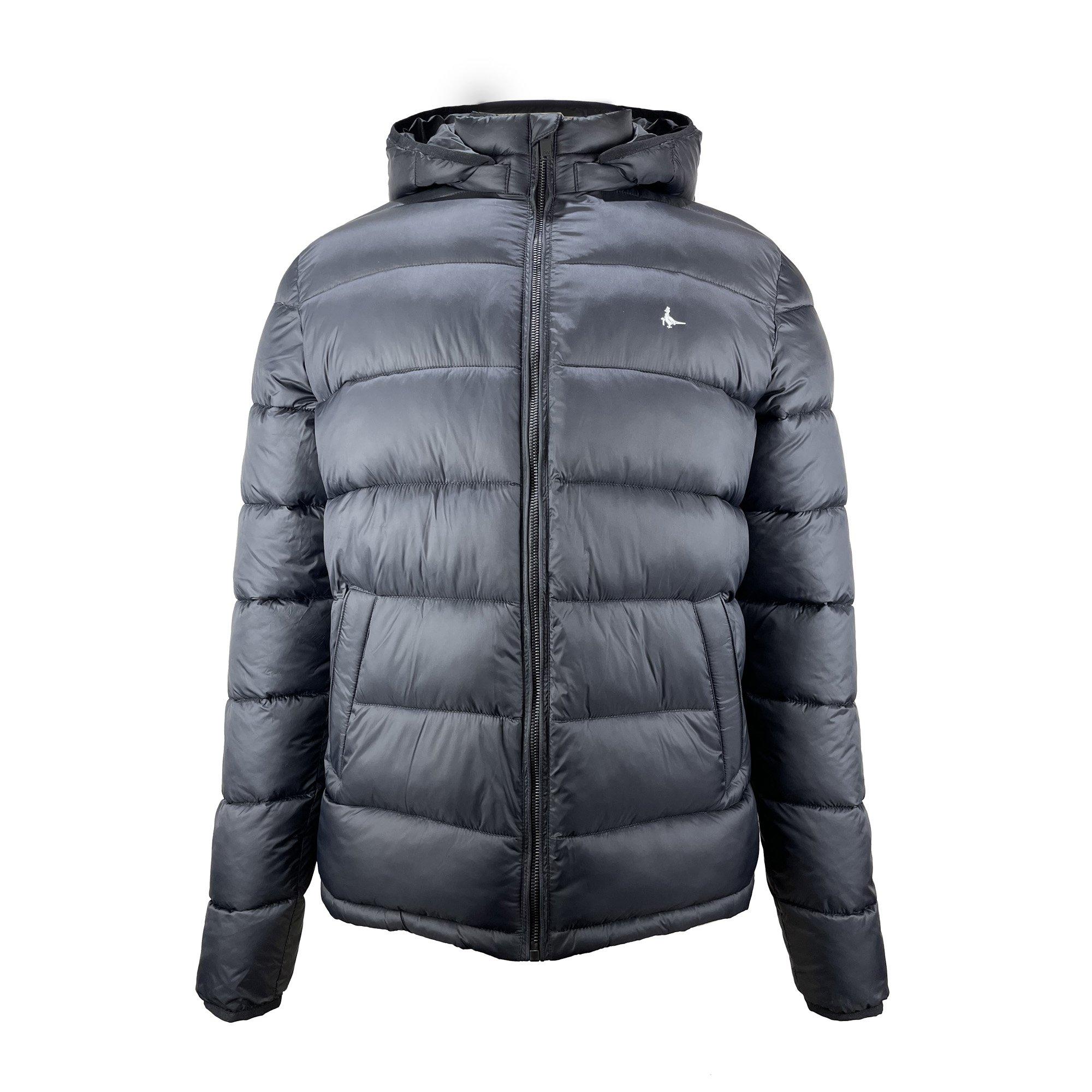 Black - Jack Wills - Kershaw Hooded Puffer Jacket Mens - 5