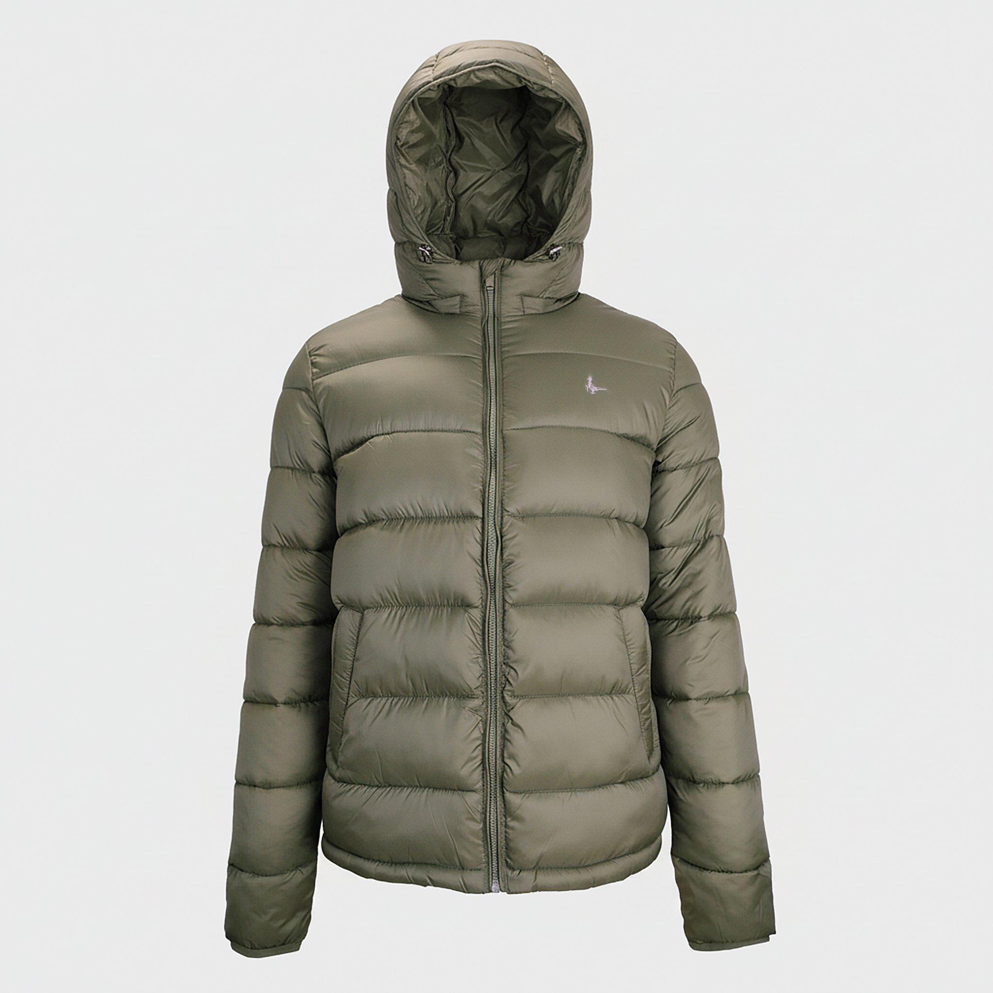 Jack Wills Men's Kershaw Water Resistant Synthetic Fill Short Puffer Jacket - Khaki - XL