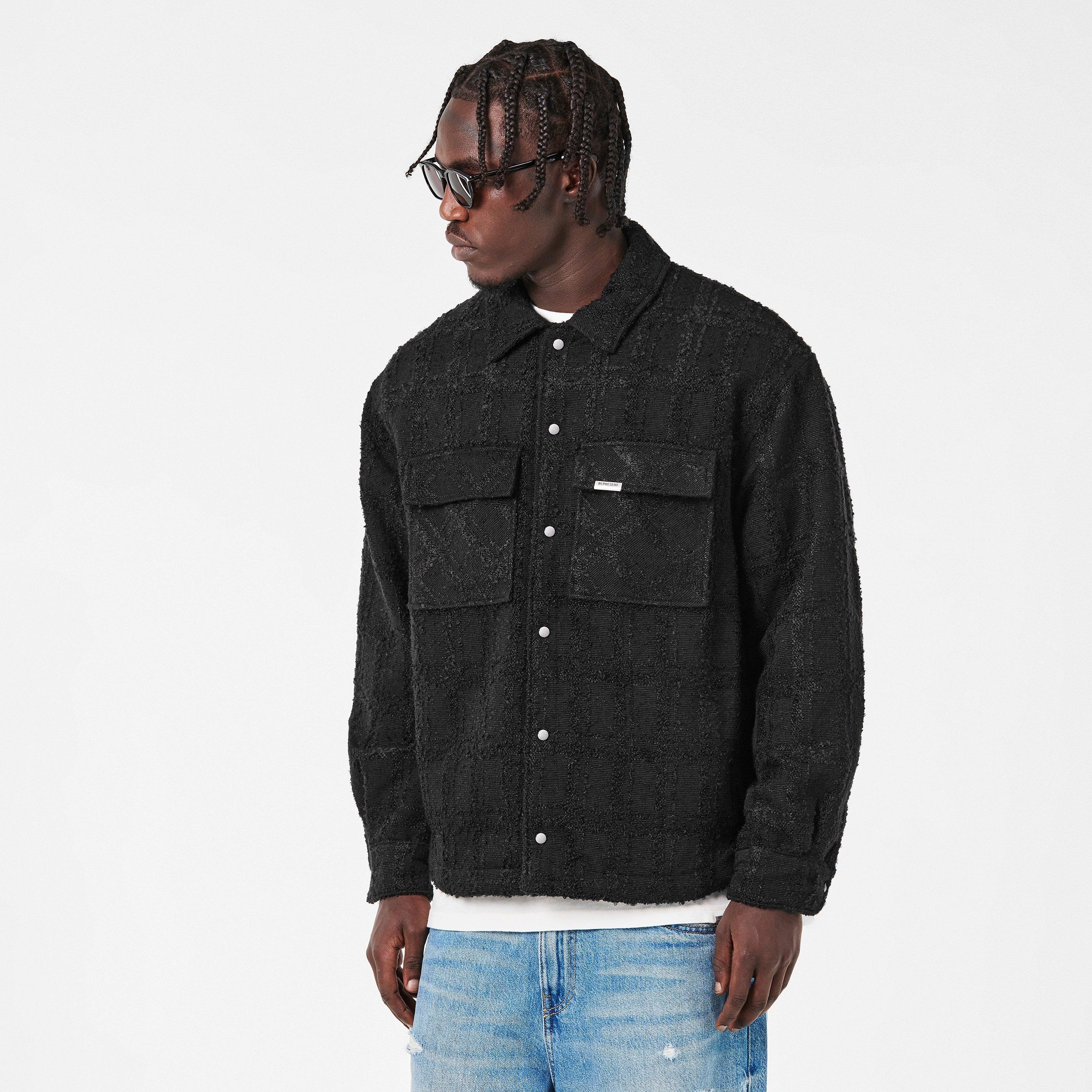 Black - Represent - Men's  Structured Overshirt - 3