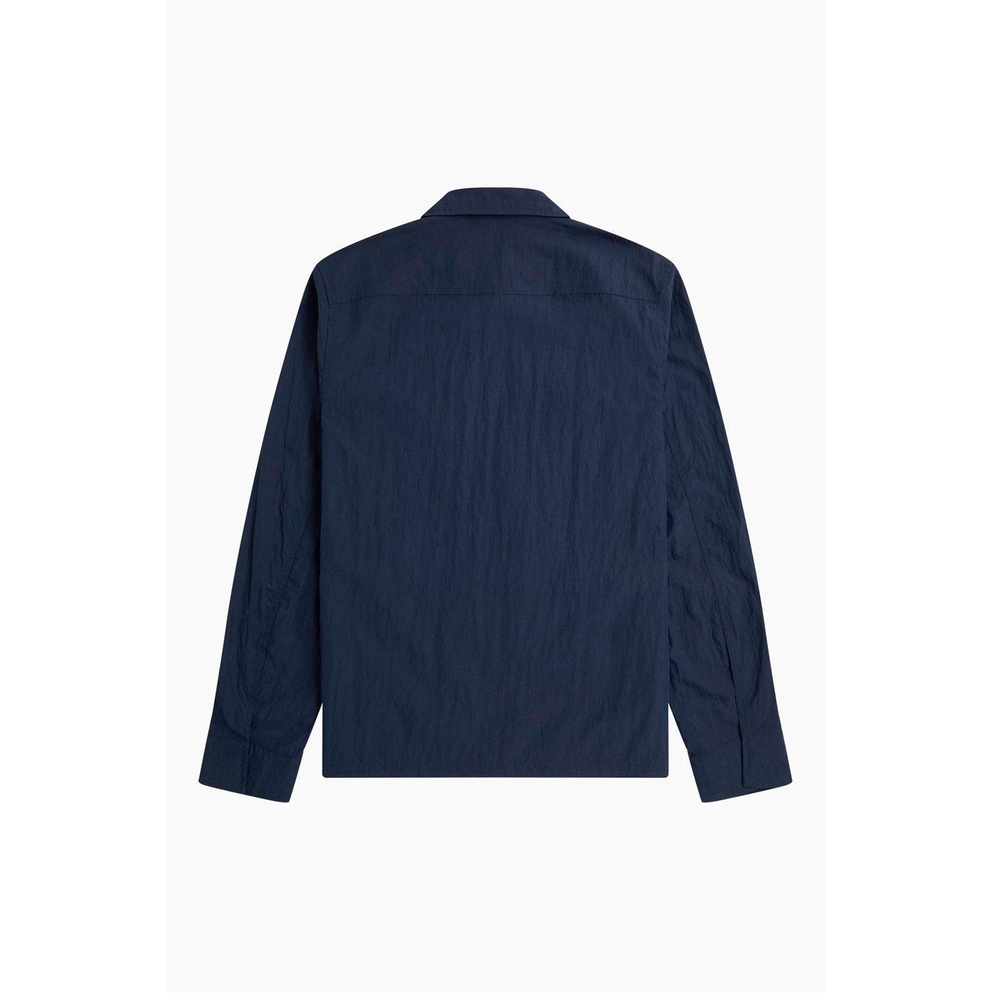 Navy 311 - Fred Perry - Men's  Long Sleeve Zip Overshirt - 8