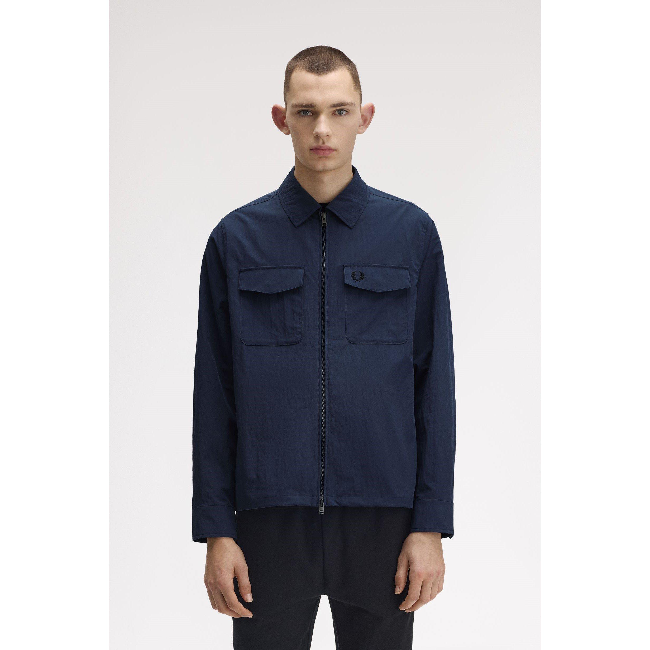 Dk Airforce 738 - Fred Perry - Men's  Long Sleeve Zip Overshirt - 3