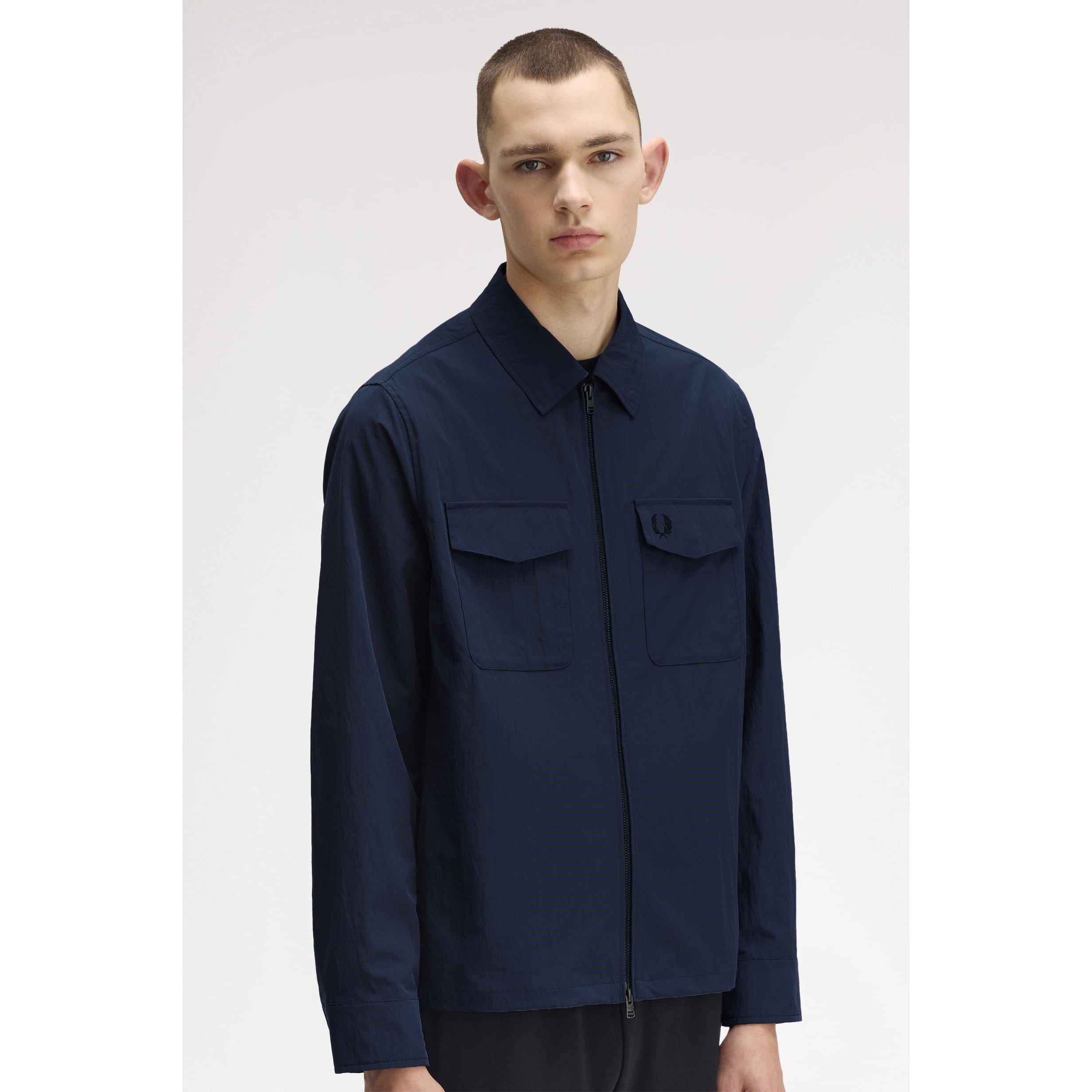 Dk Airforce 738 - Fred Perry - Men's  Long Sleeve Zip Overshirt - 5