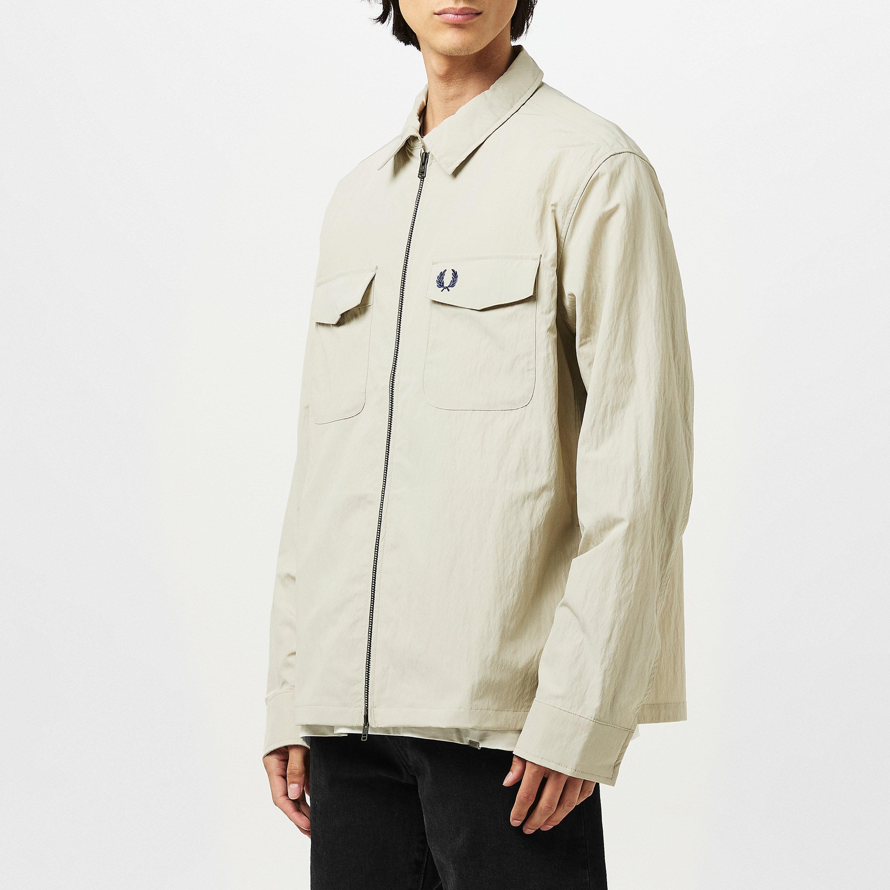 LightOyster P04 - Fred Perry - Men's  Long Sleeve Zip Overshirt - 3