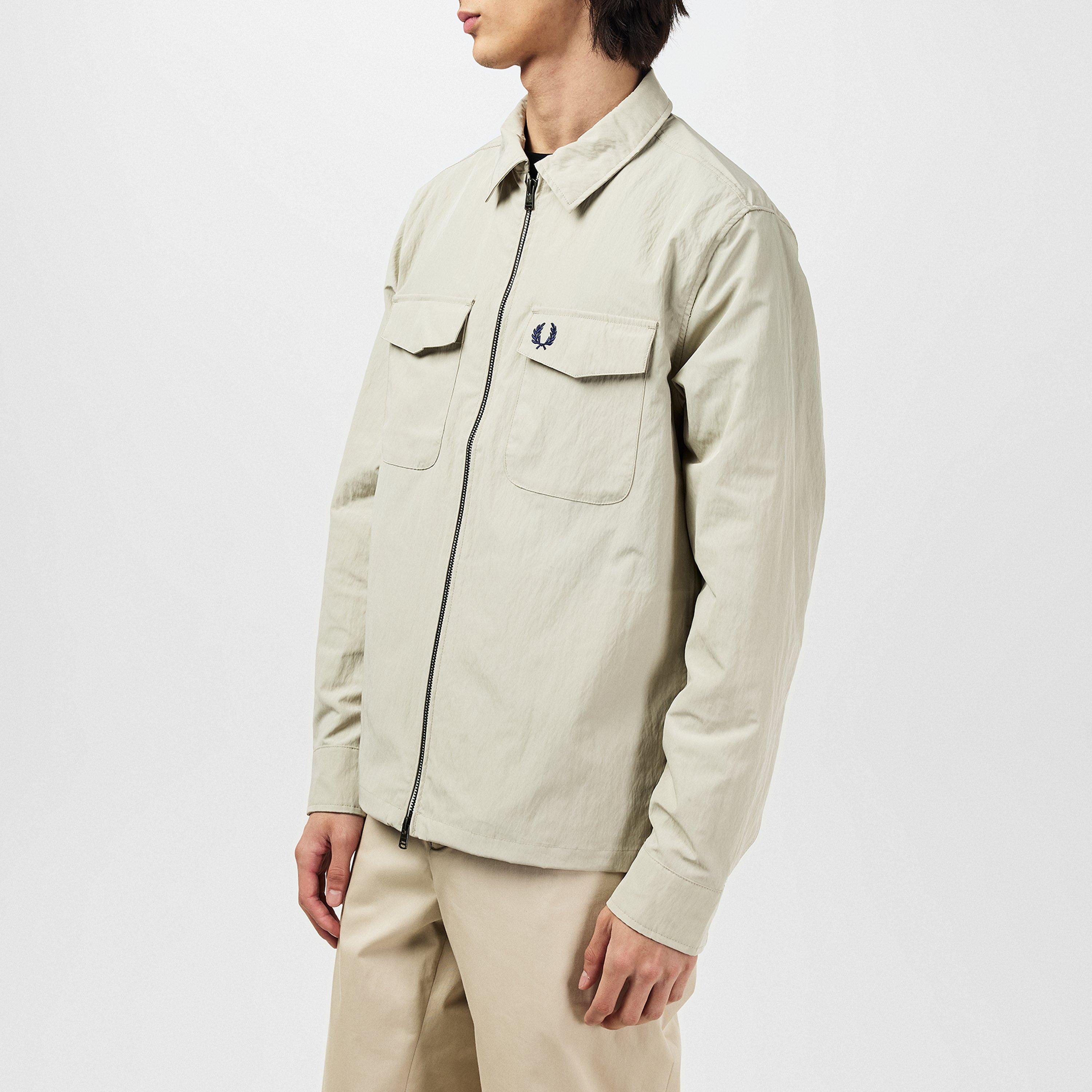 LightOyster P04 - Fred Perry - Men's  Long Sleeve Zip Overshirt - 5