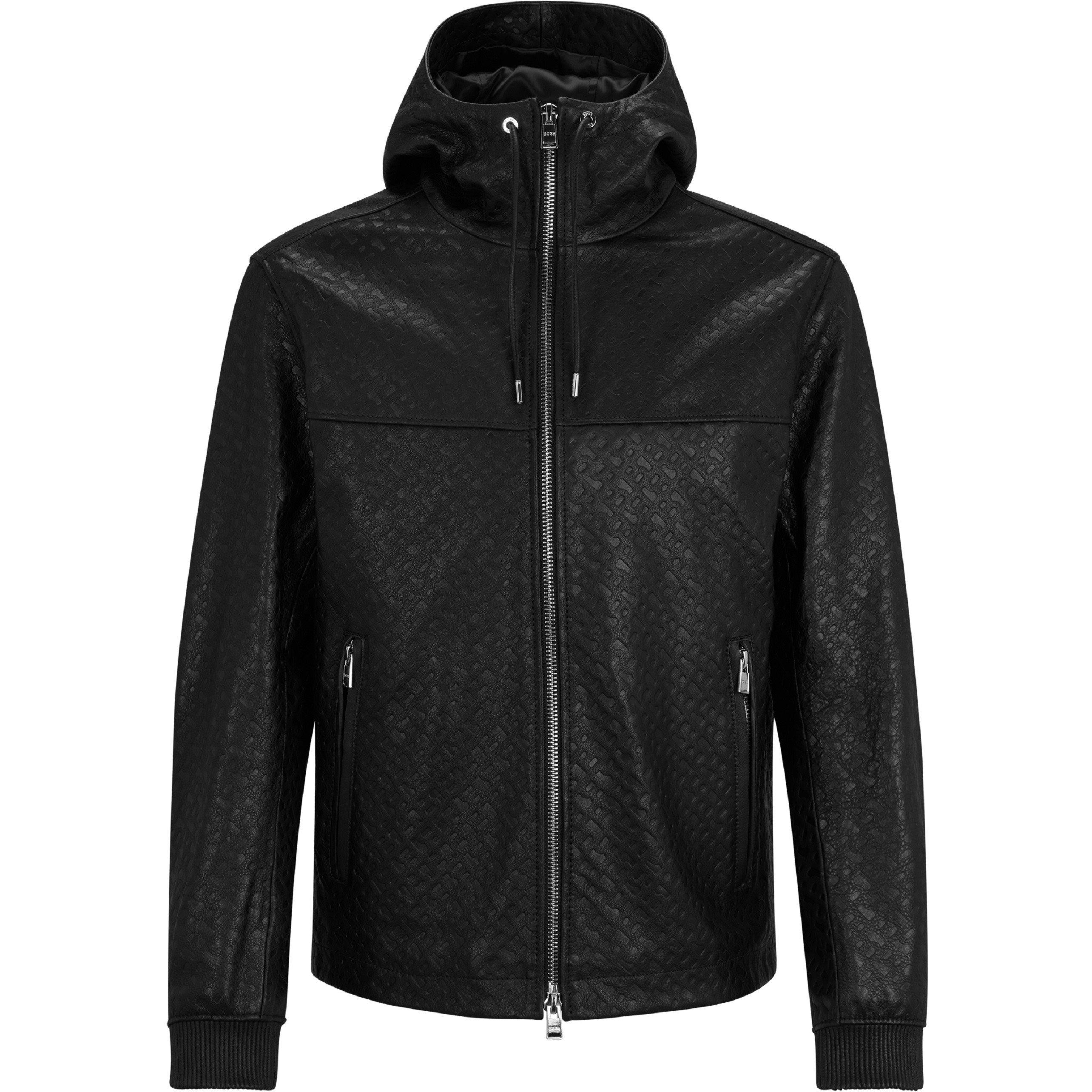 Black - Boss - Men's Martel Leather Jacket - 3