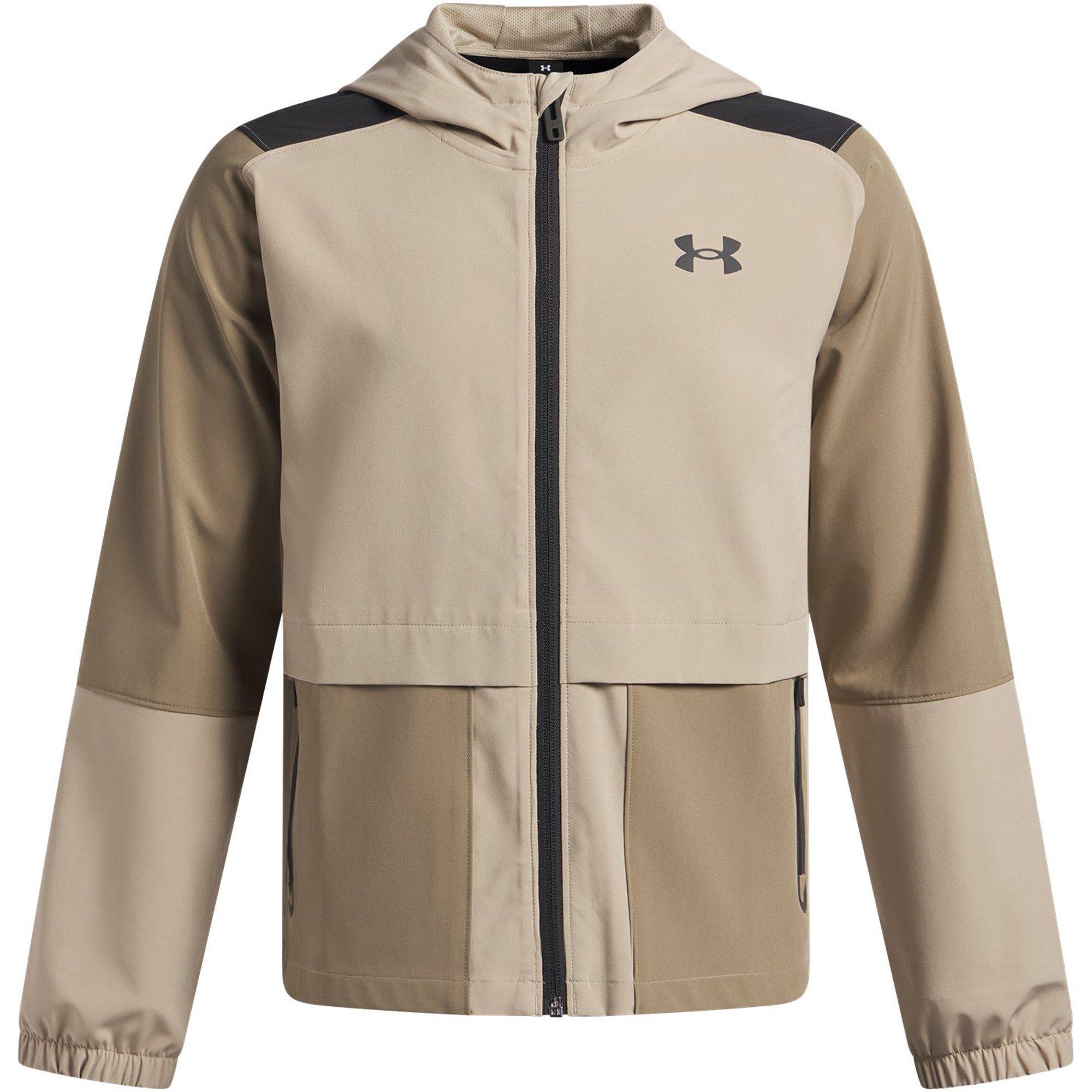 Under Armour Boys Ua Unstoppable Woven Jacket - Khaki/Bayou/Blk - 13 (XL)