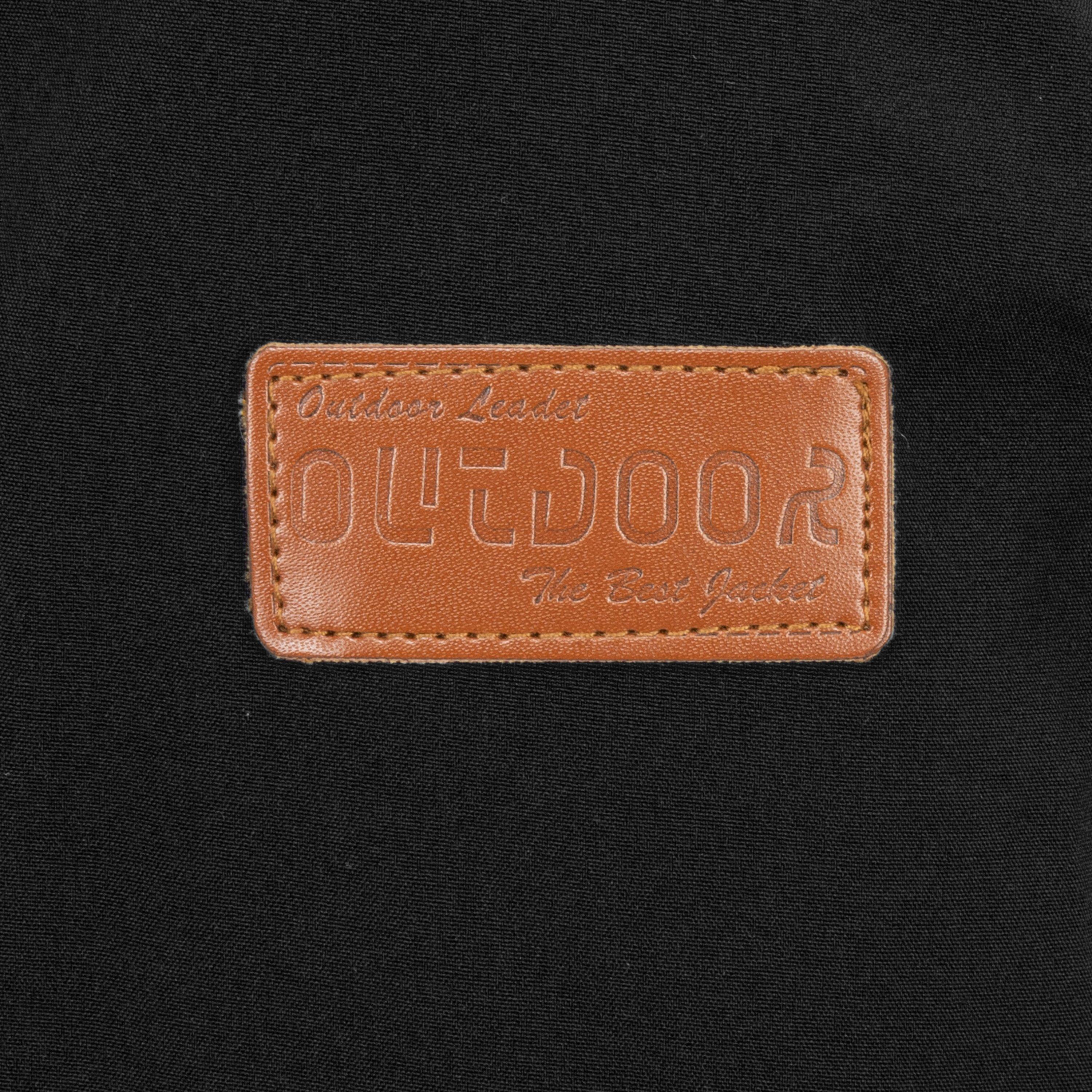 Schwarz - Gelert - Men's Wind Resistant Fleece Lined Detachable Hood Long Sleeve Full Zip Hoodie - 6